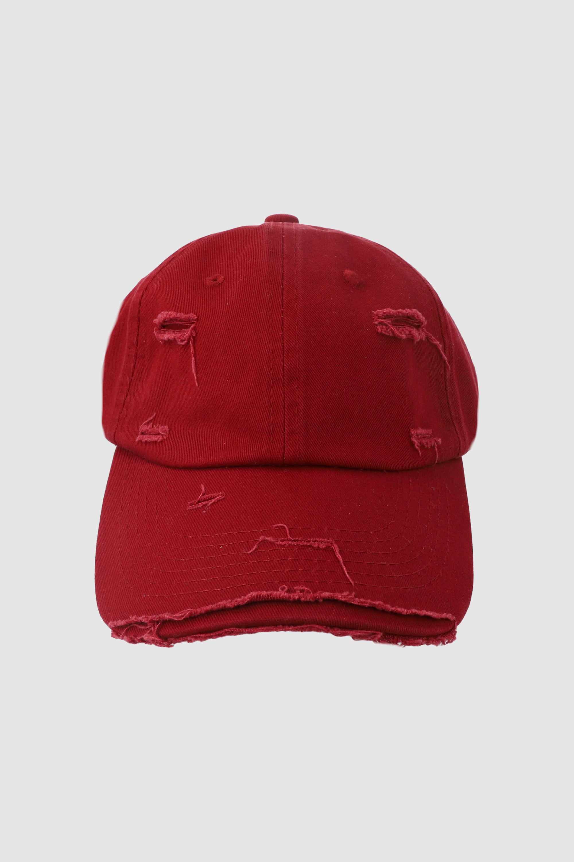 Gorra sencilla deshilada ROJO