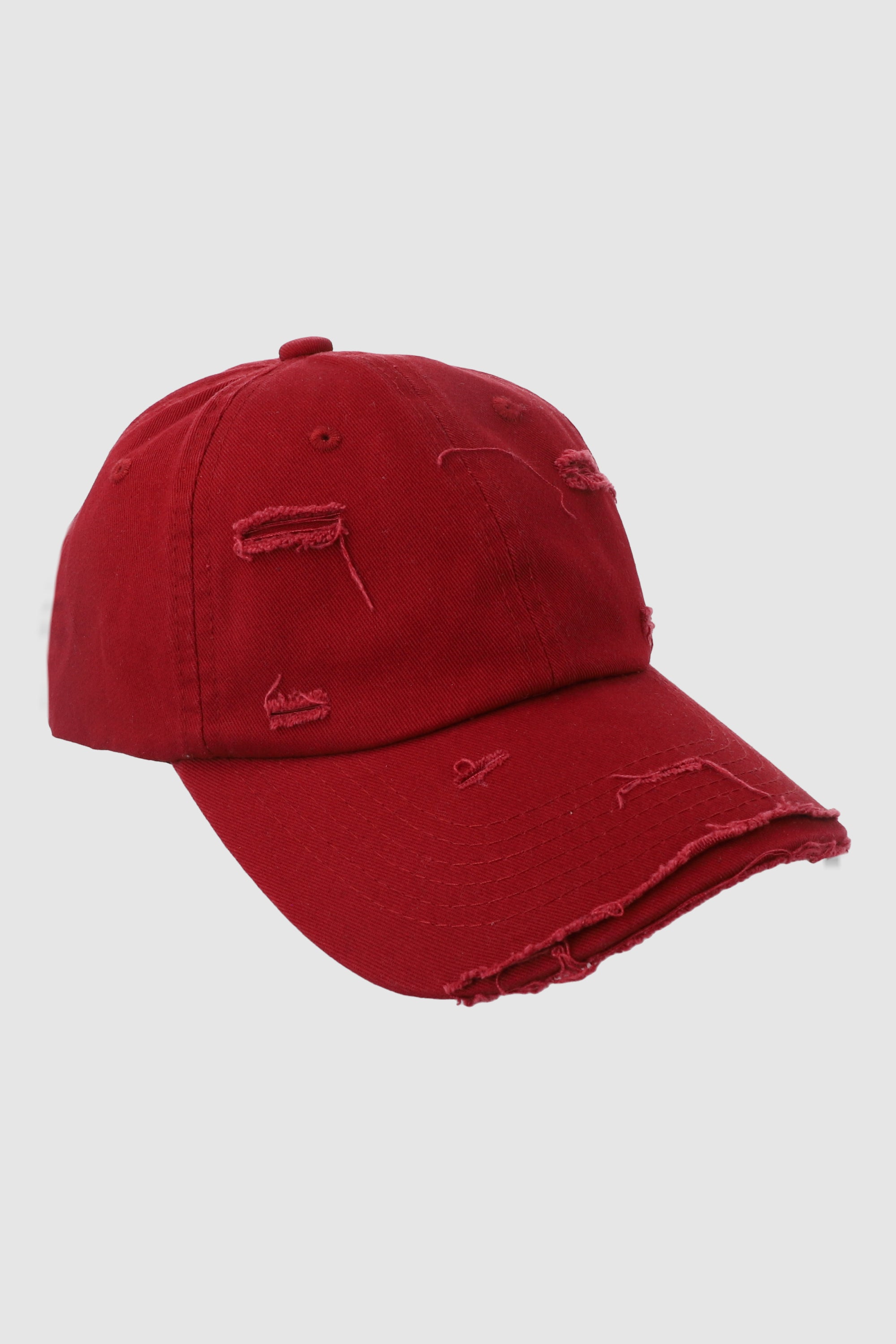 Gorra sencilla deshilada ROJO