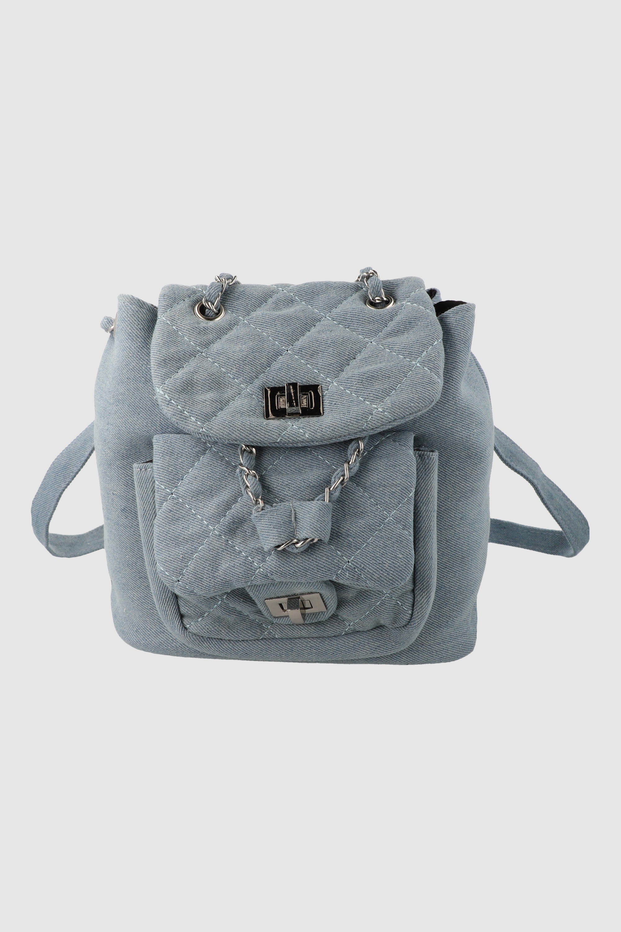 Backpack capitonada denim LIGHT WASH