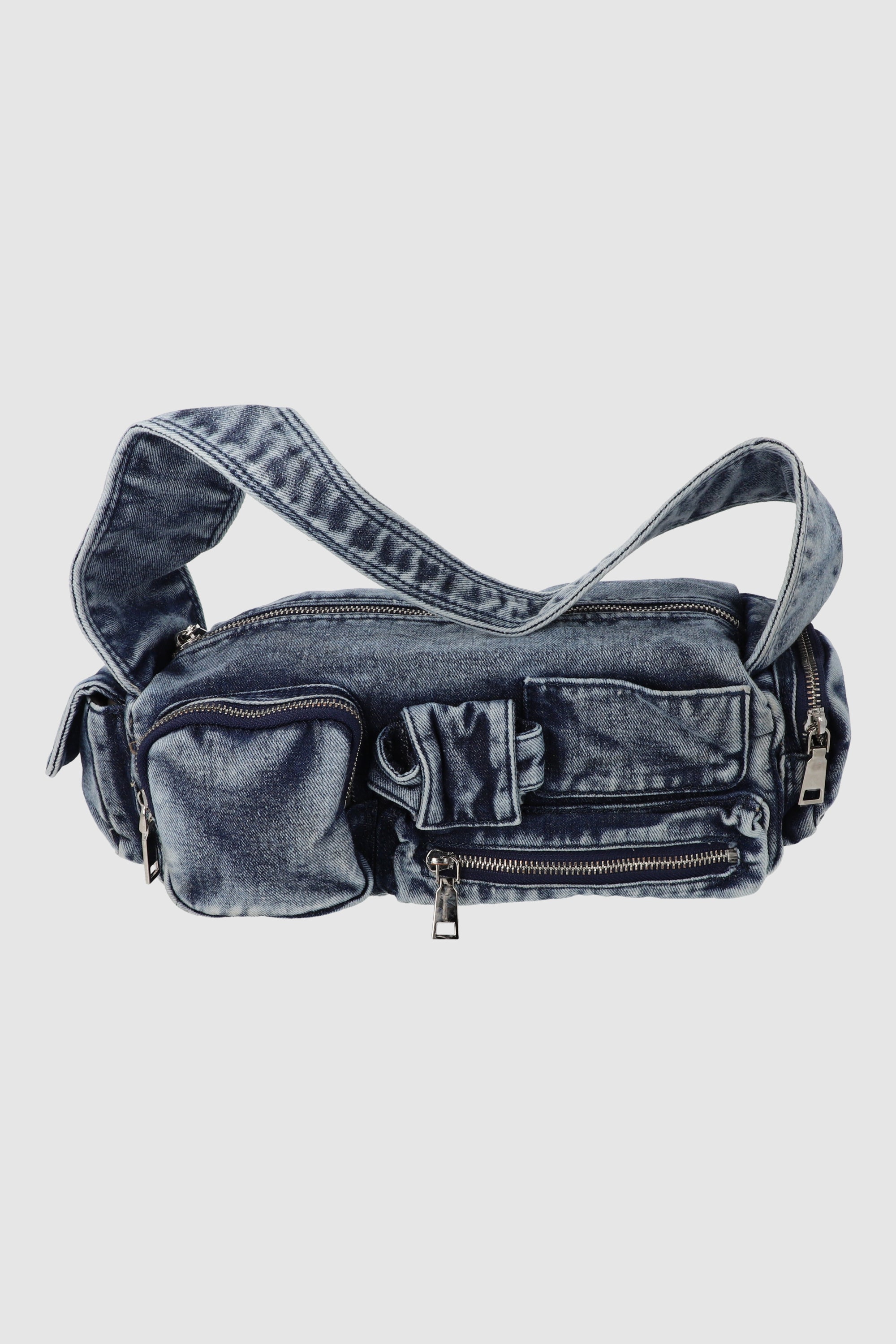 Bolsa de hombro cargo denim AZUL