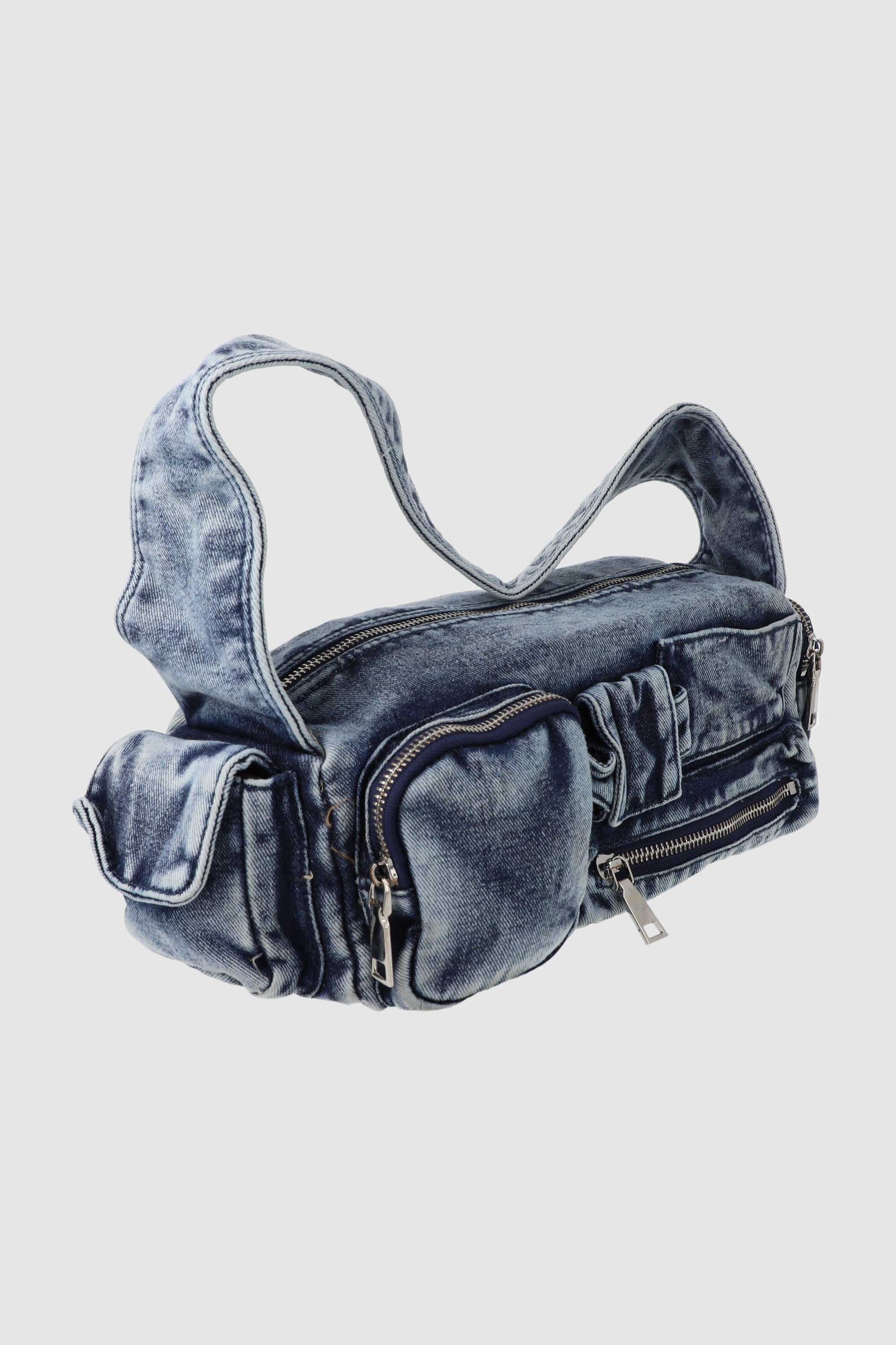 Bolsa de hombro cargo denim AZUL