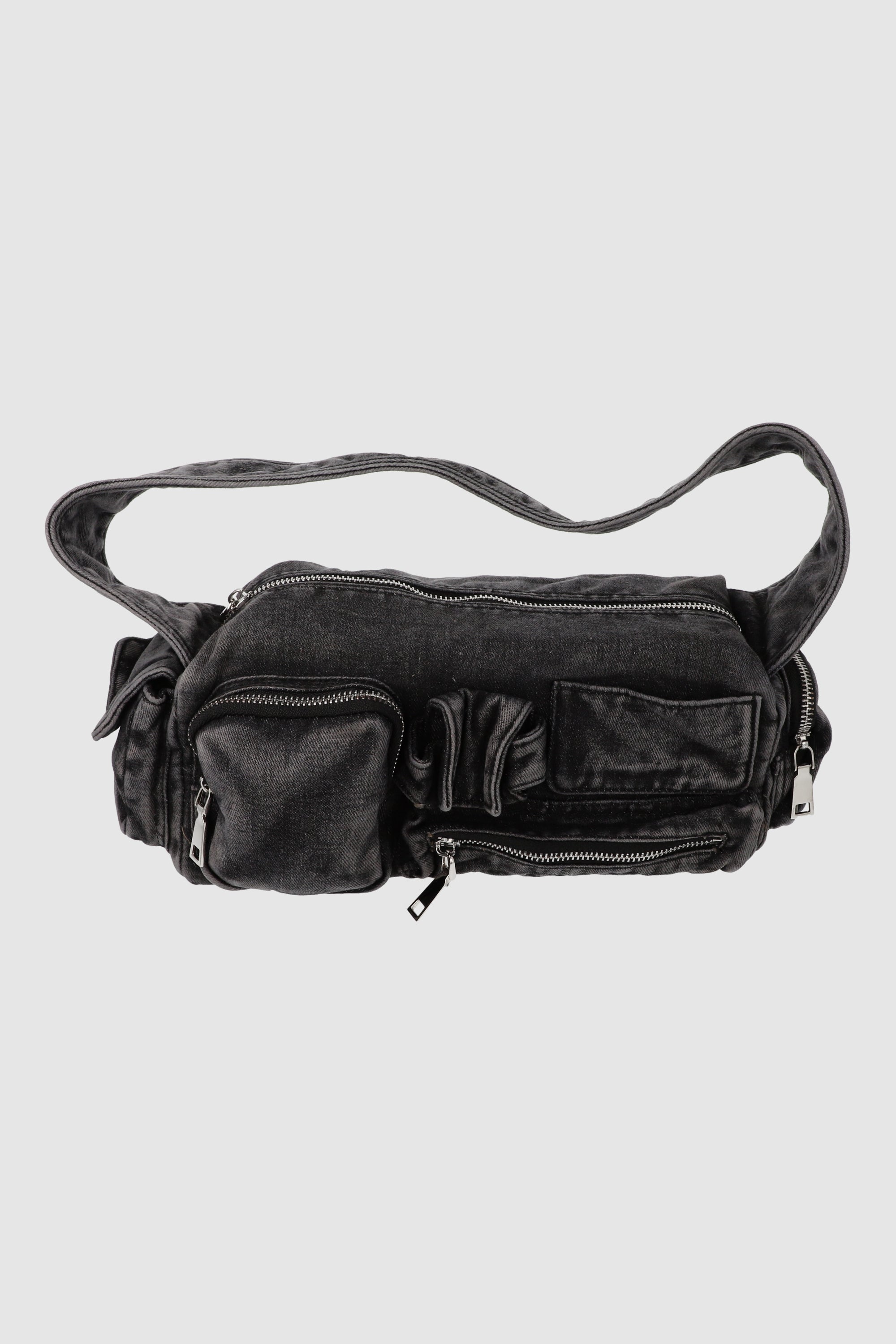 Bolsa de hombro cargo denim NEGRO