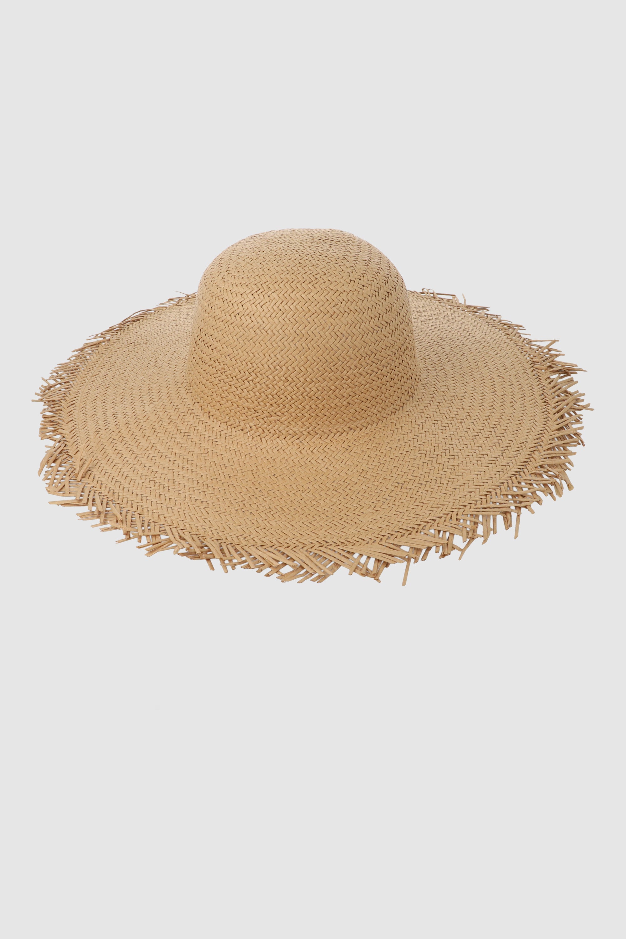 Sombrero floppy orilla deshilada CAMELLO