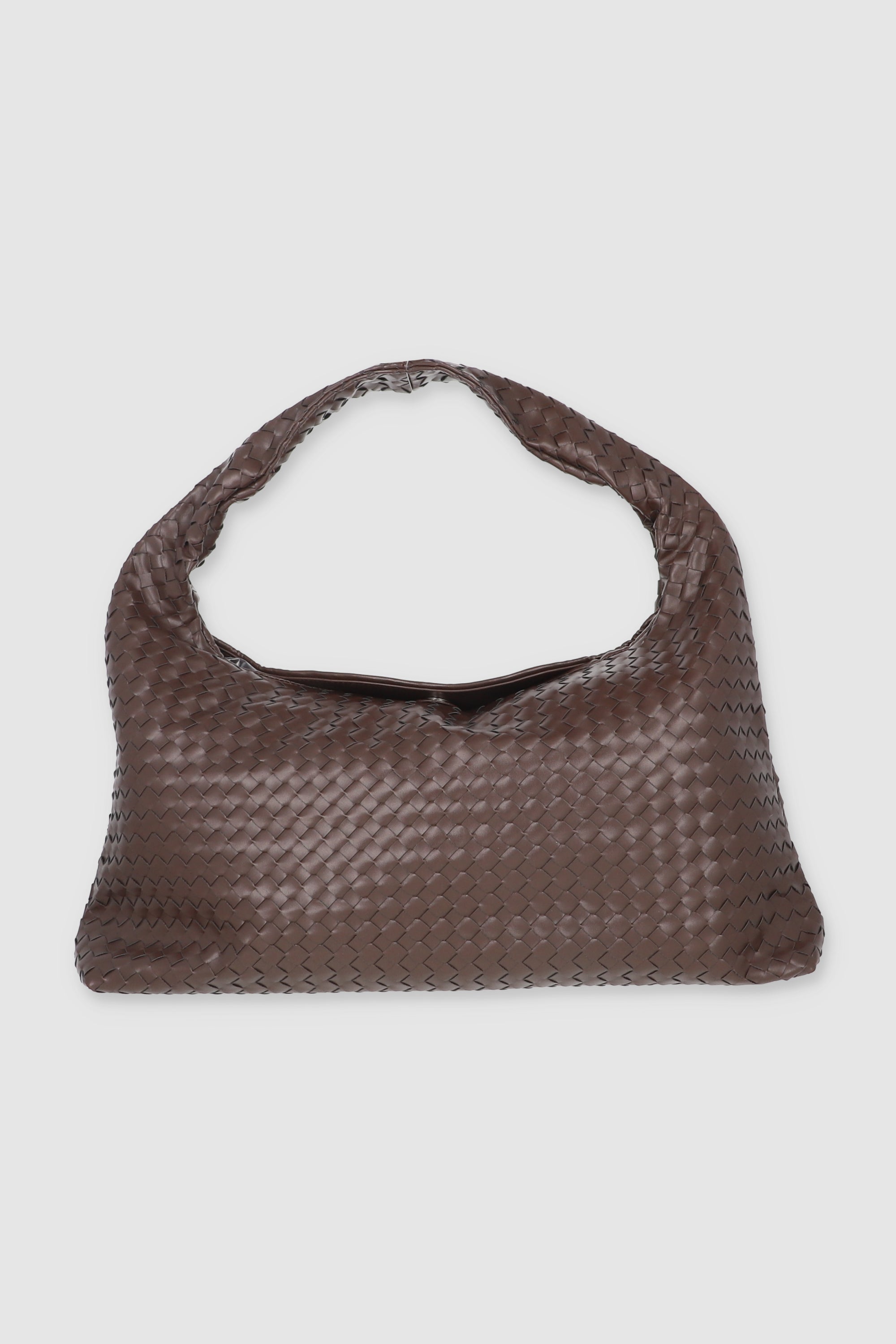 Bolsa tote entrelazada rectangulo CAFE