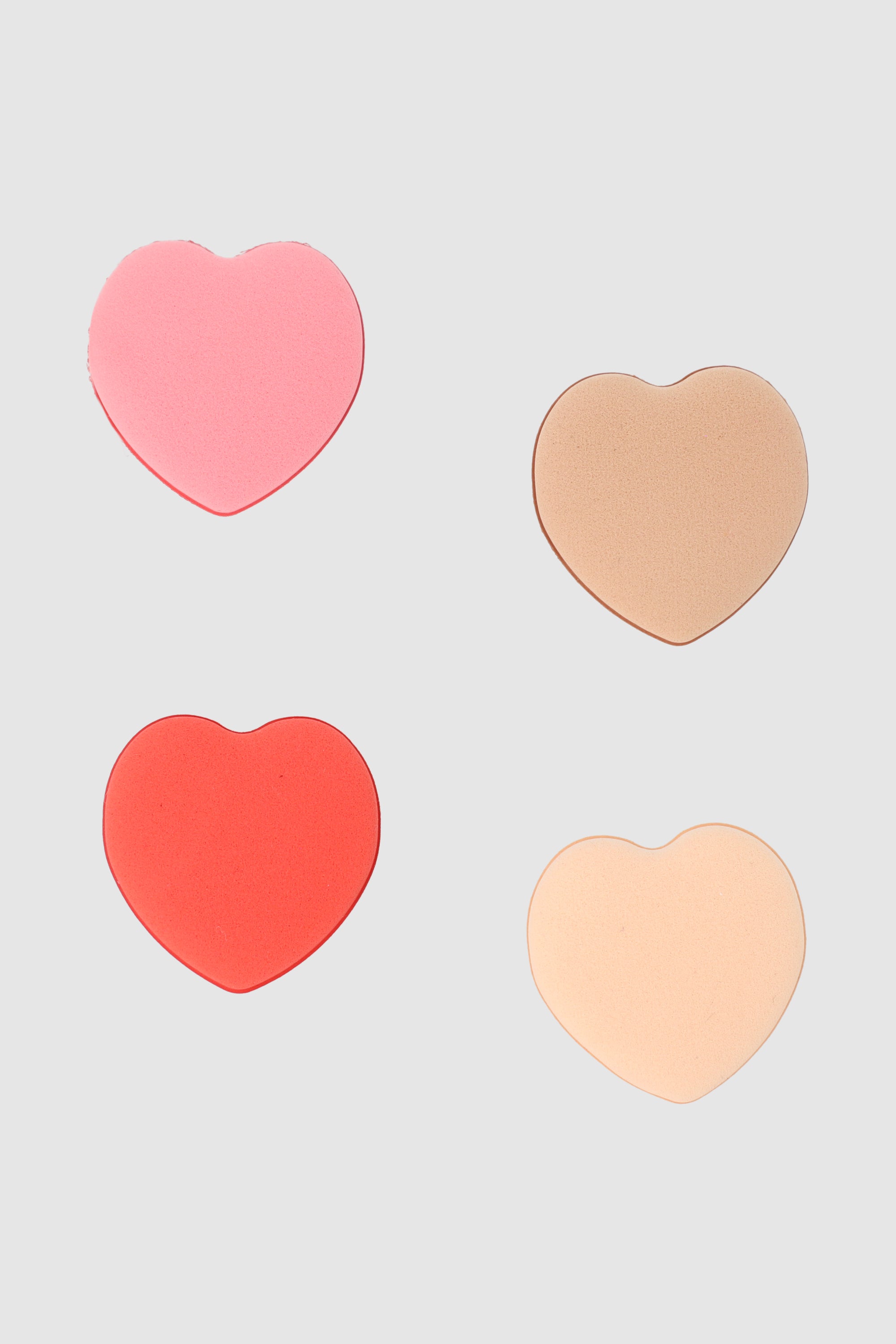 Set 4 mini sponges heart Nude