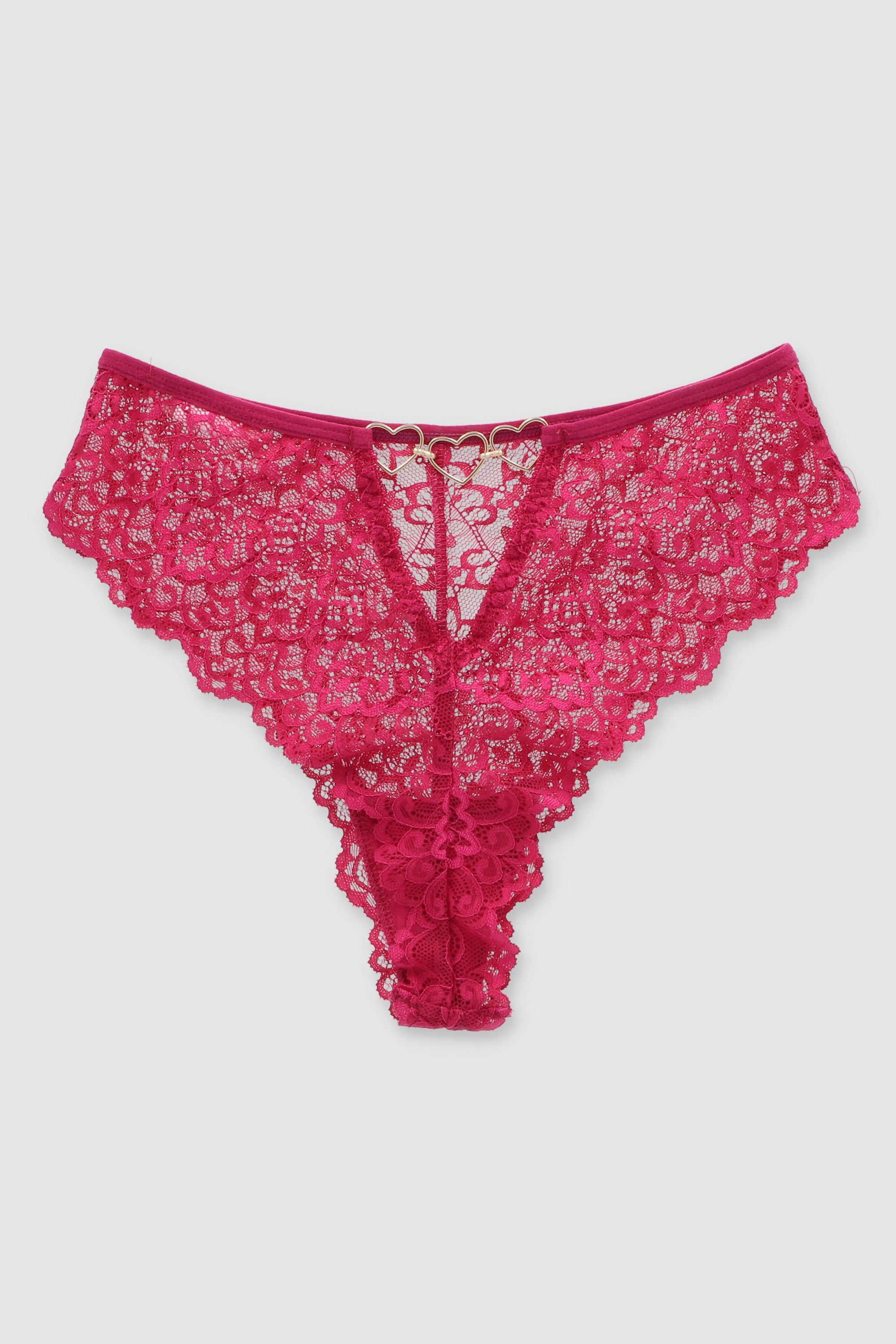 Lace bikini with heart details ROSEWOOD