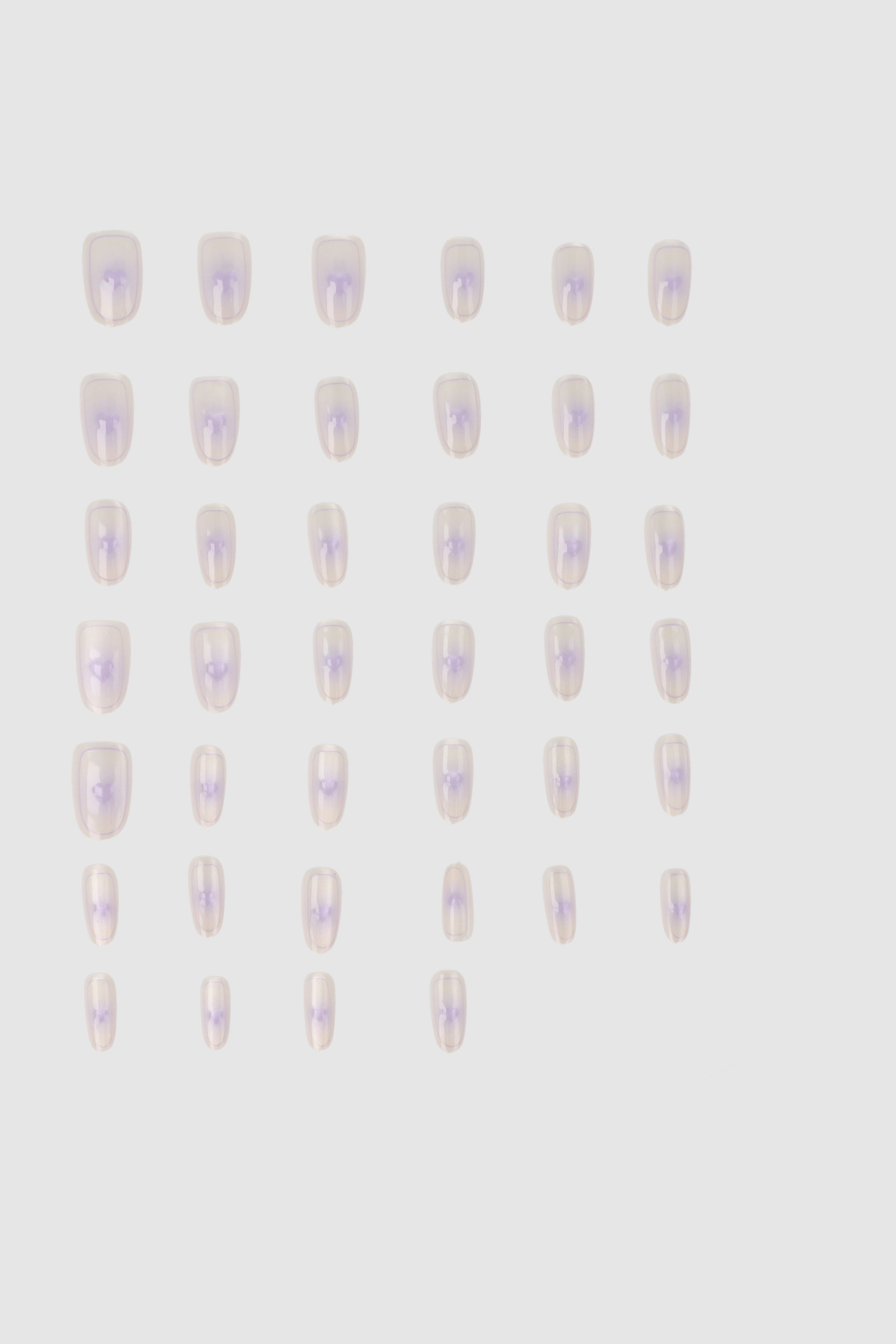 Set 30 Nails Cat Eye Effect LILAC