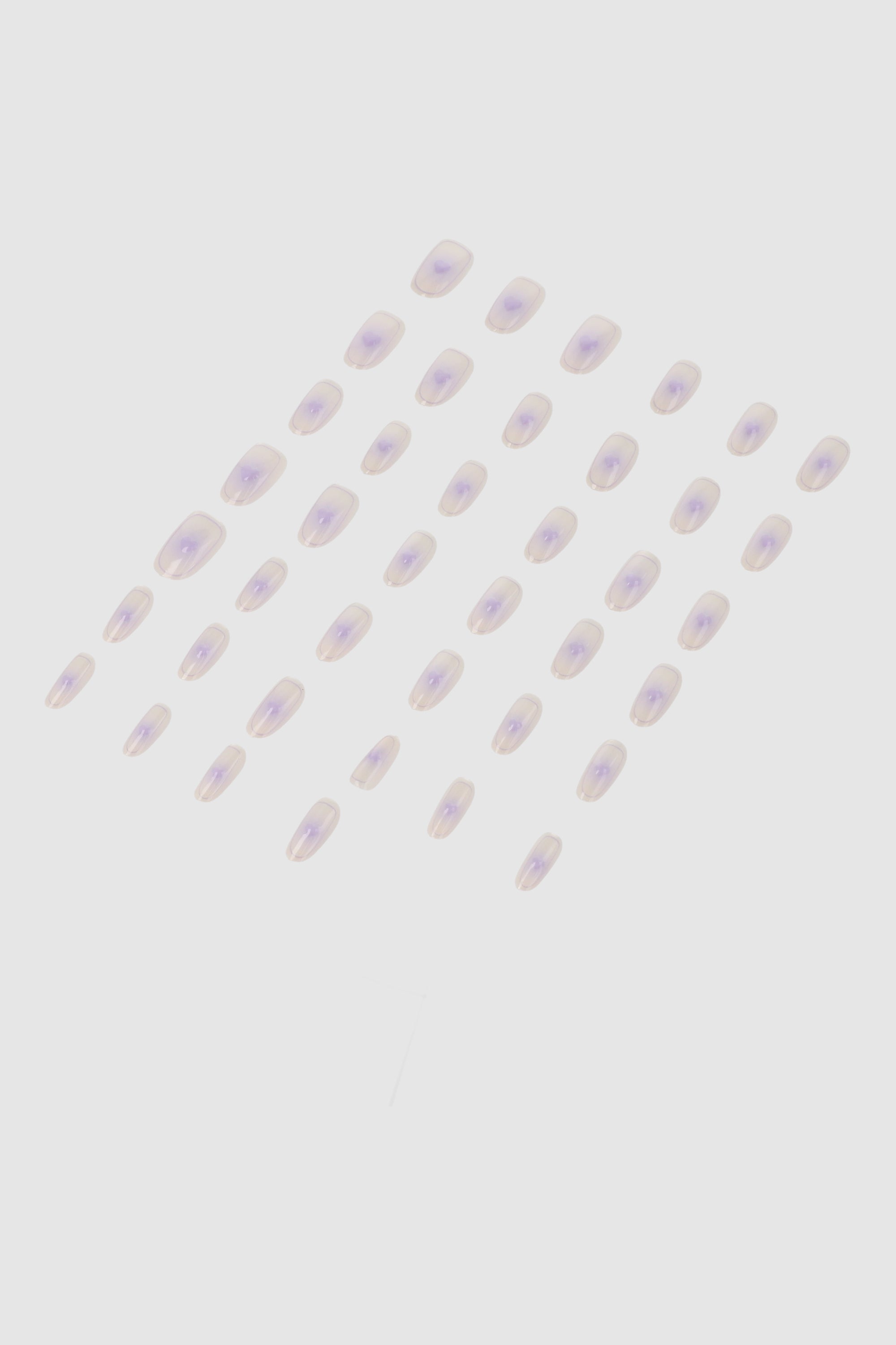 Set 30 Nails Cat Eye Effect LILAC