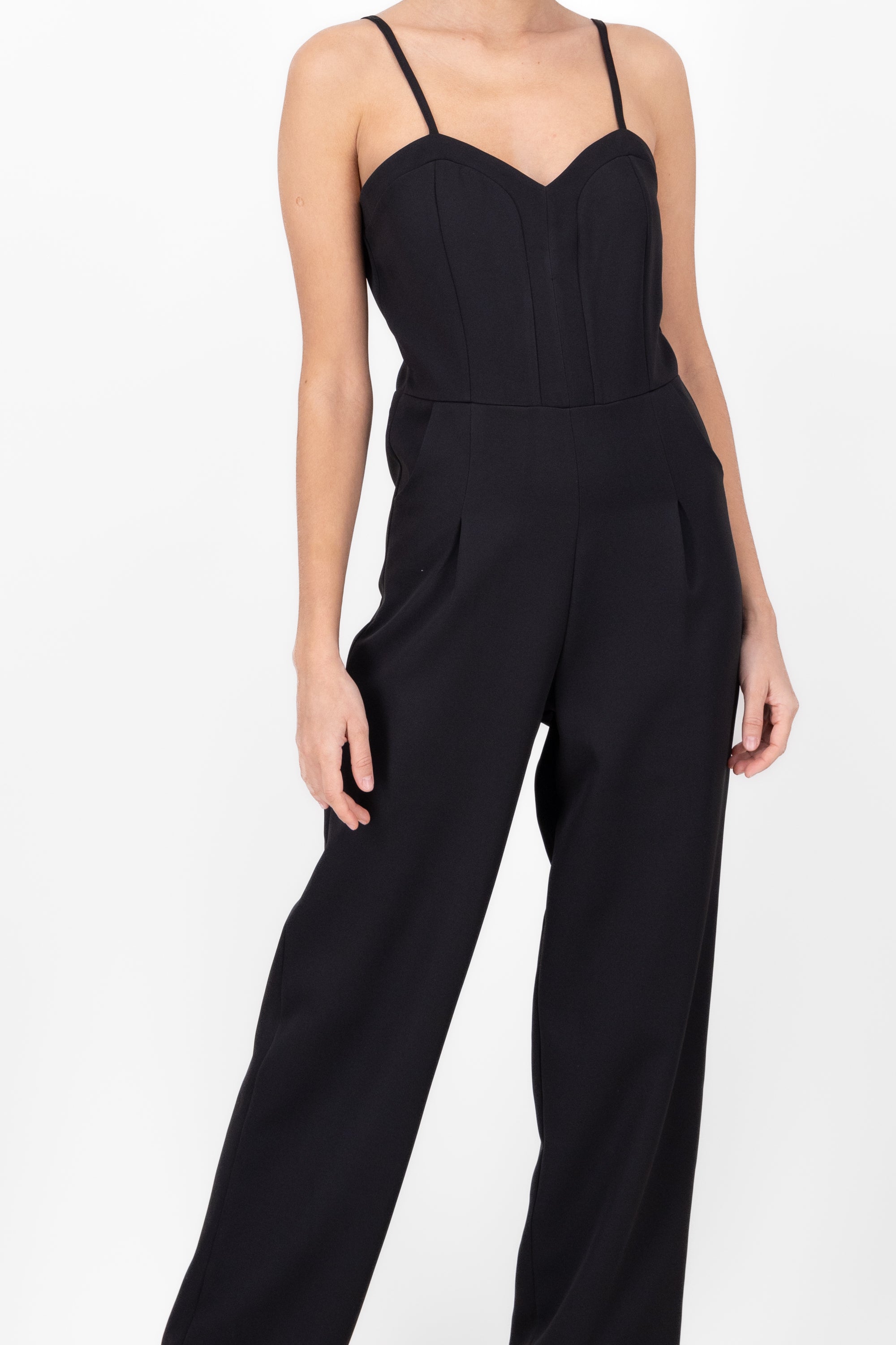 Jumpsuit long braces BLACK