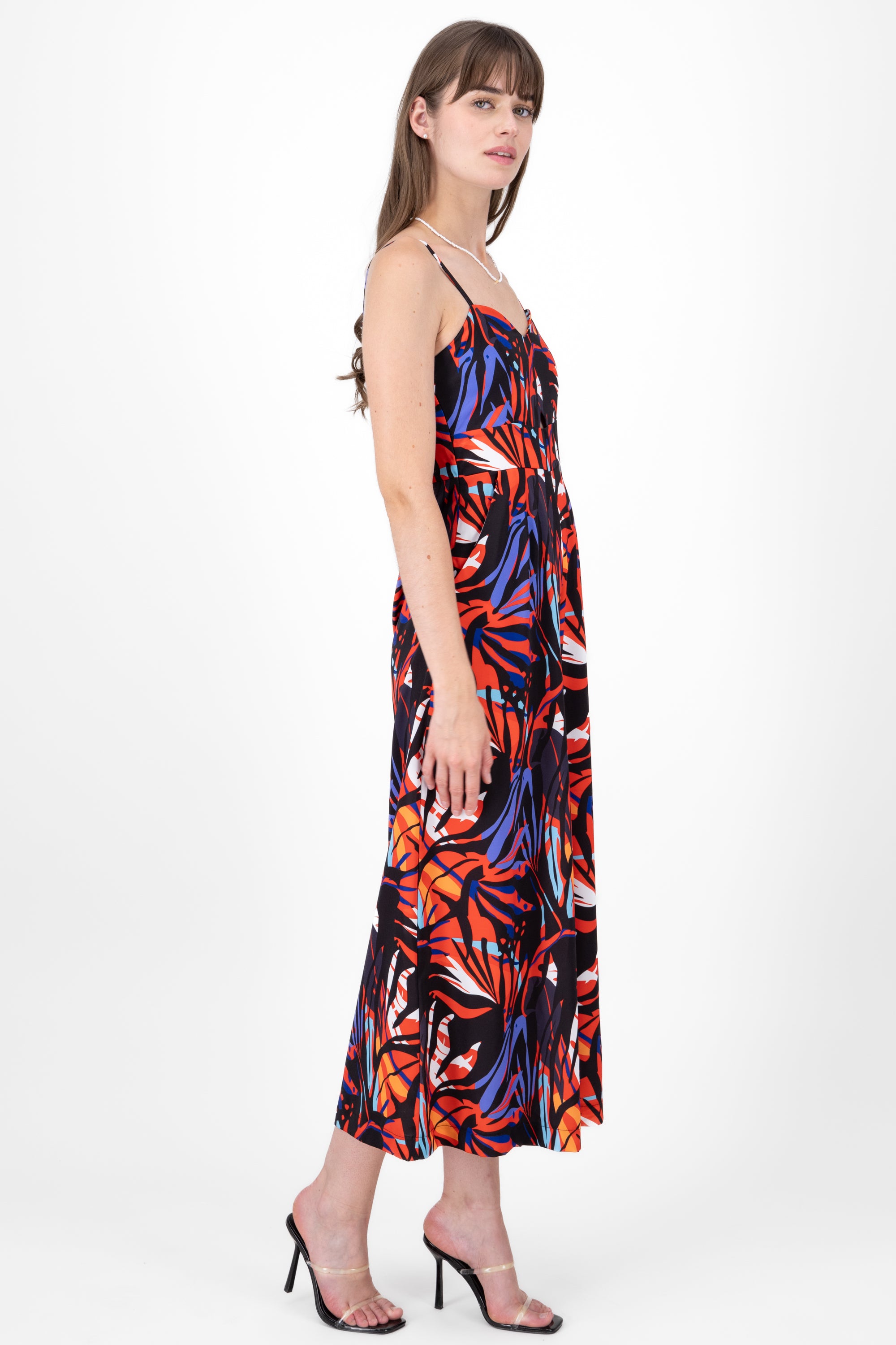 Tropical printed jumpit BLACK