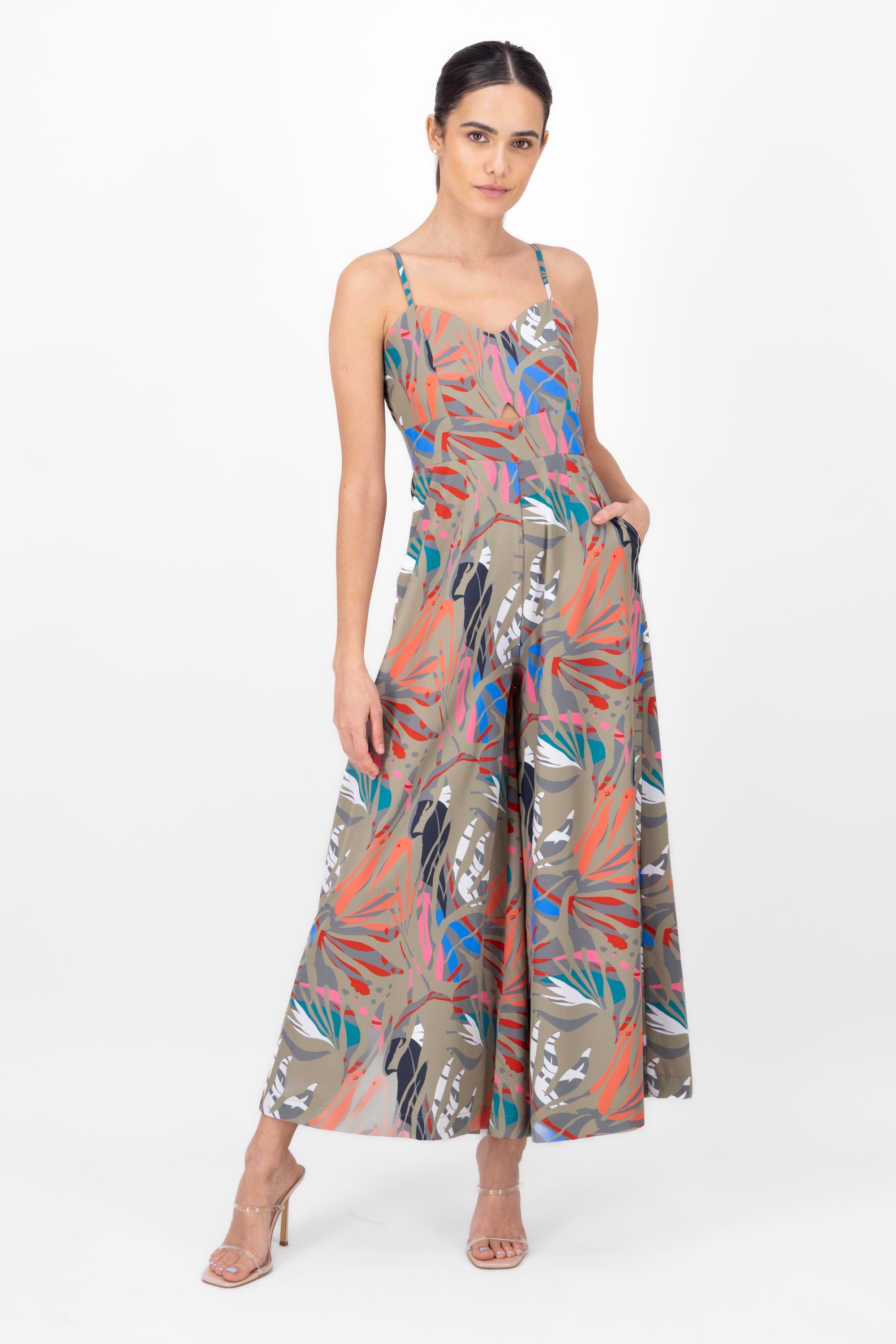 Tropical printed jumpit Sage