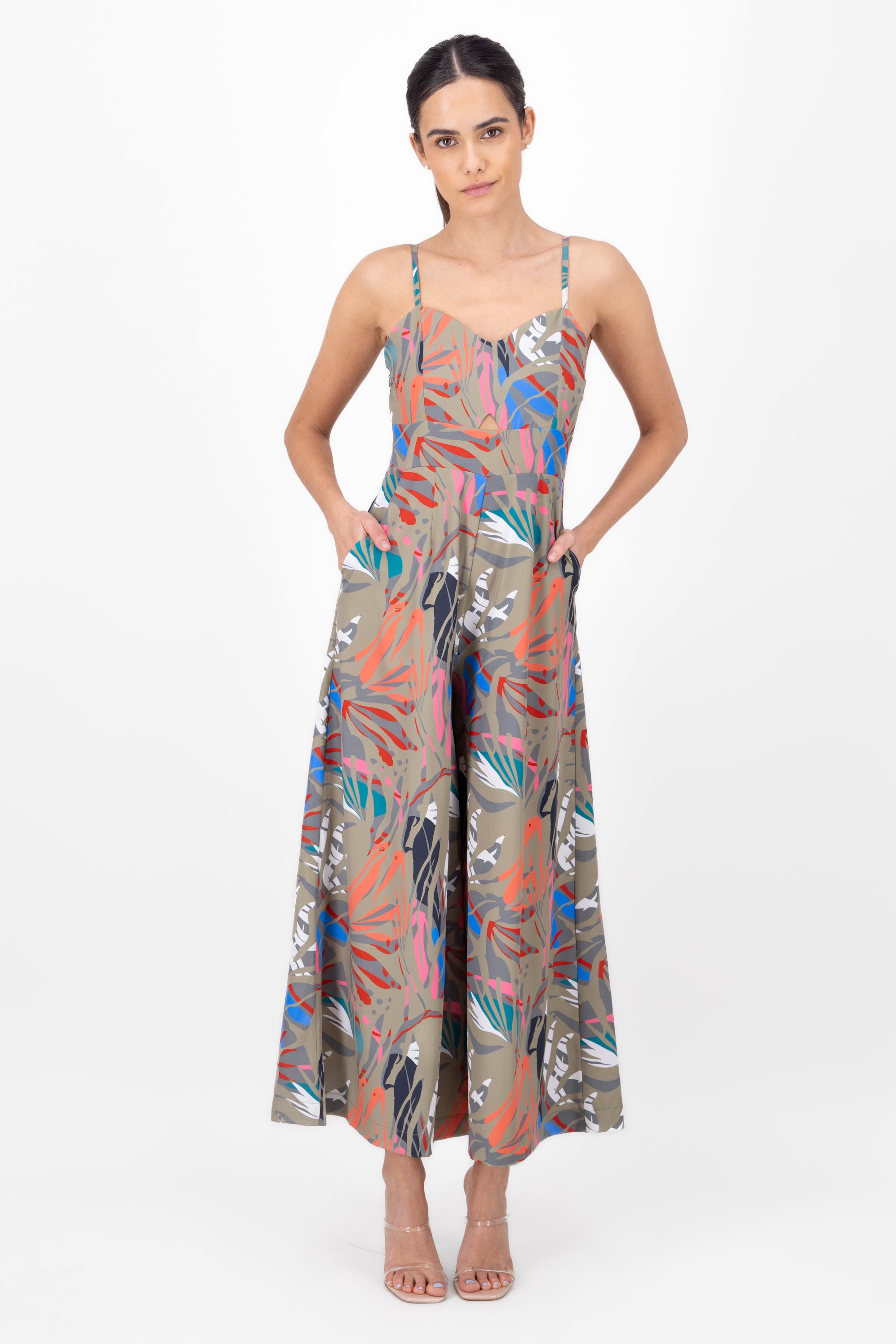 Tropical printed jumpit Sage