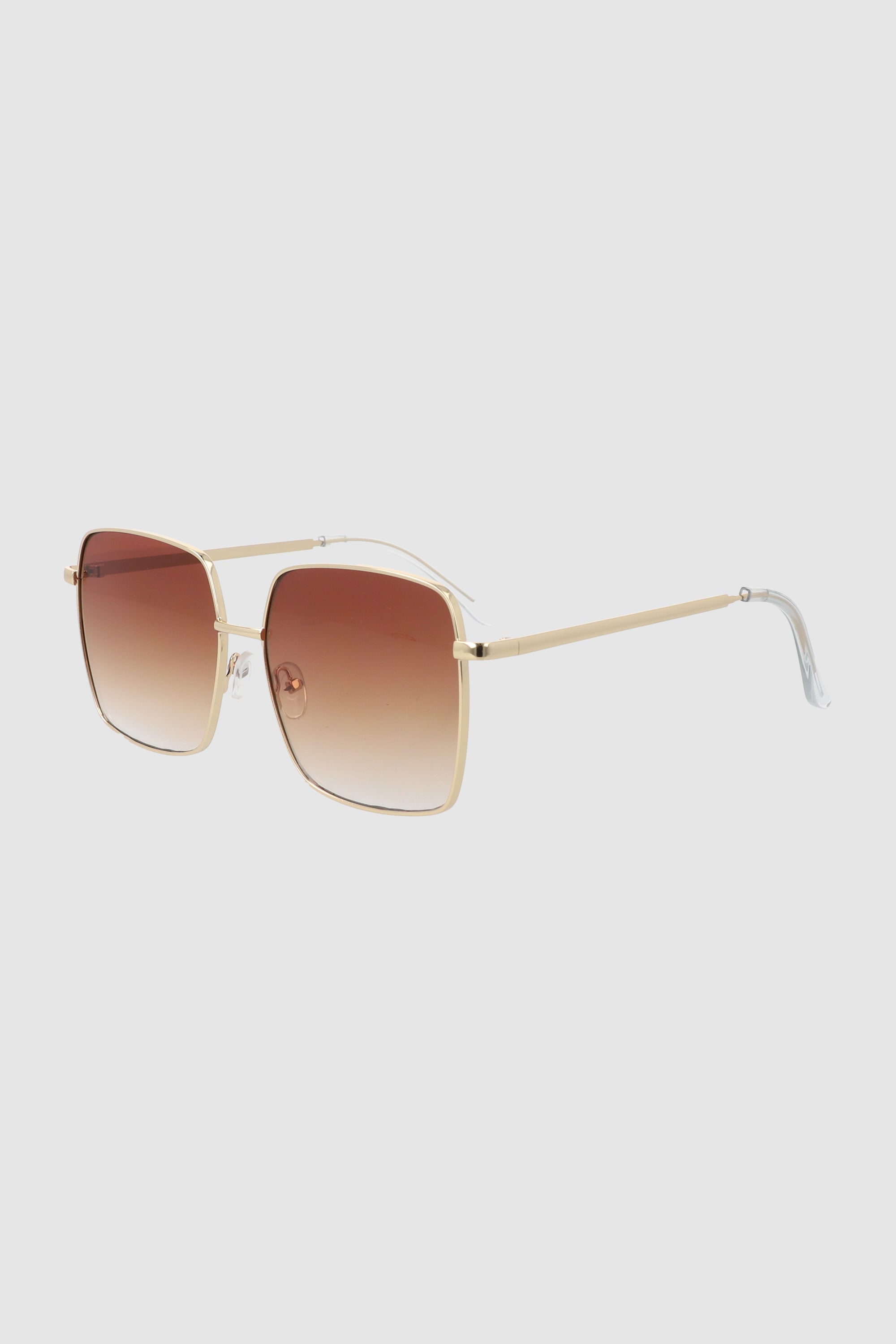 Oversized lenses Filo metal COFFEE