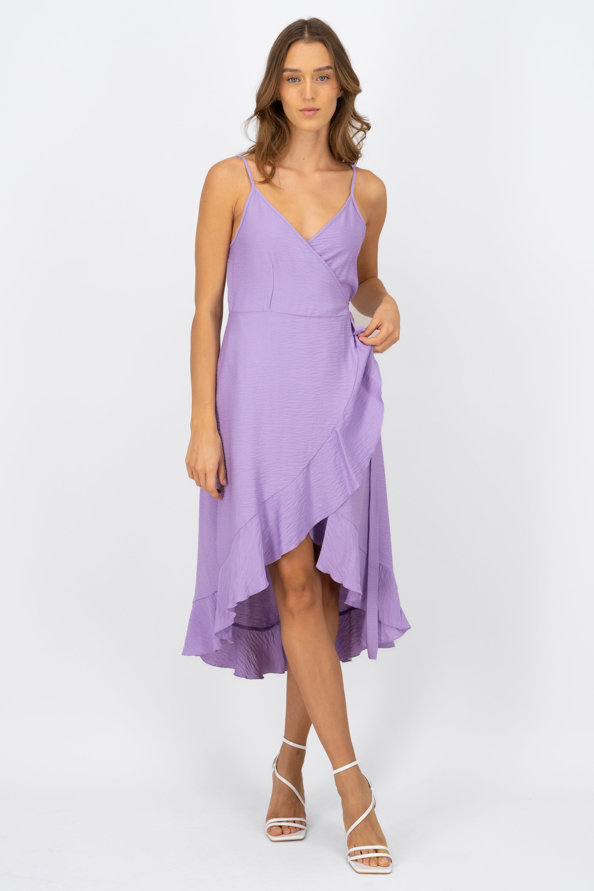 Olanes enveloping dress LILAC