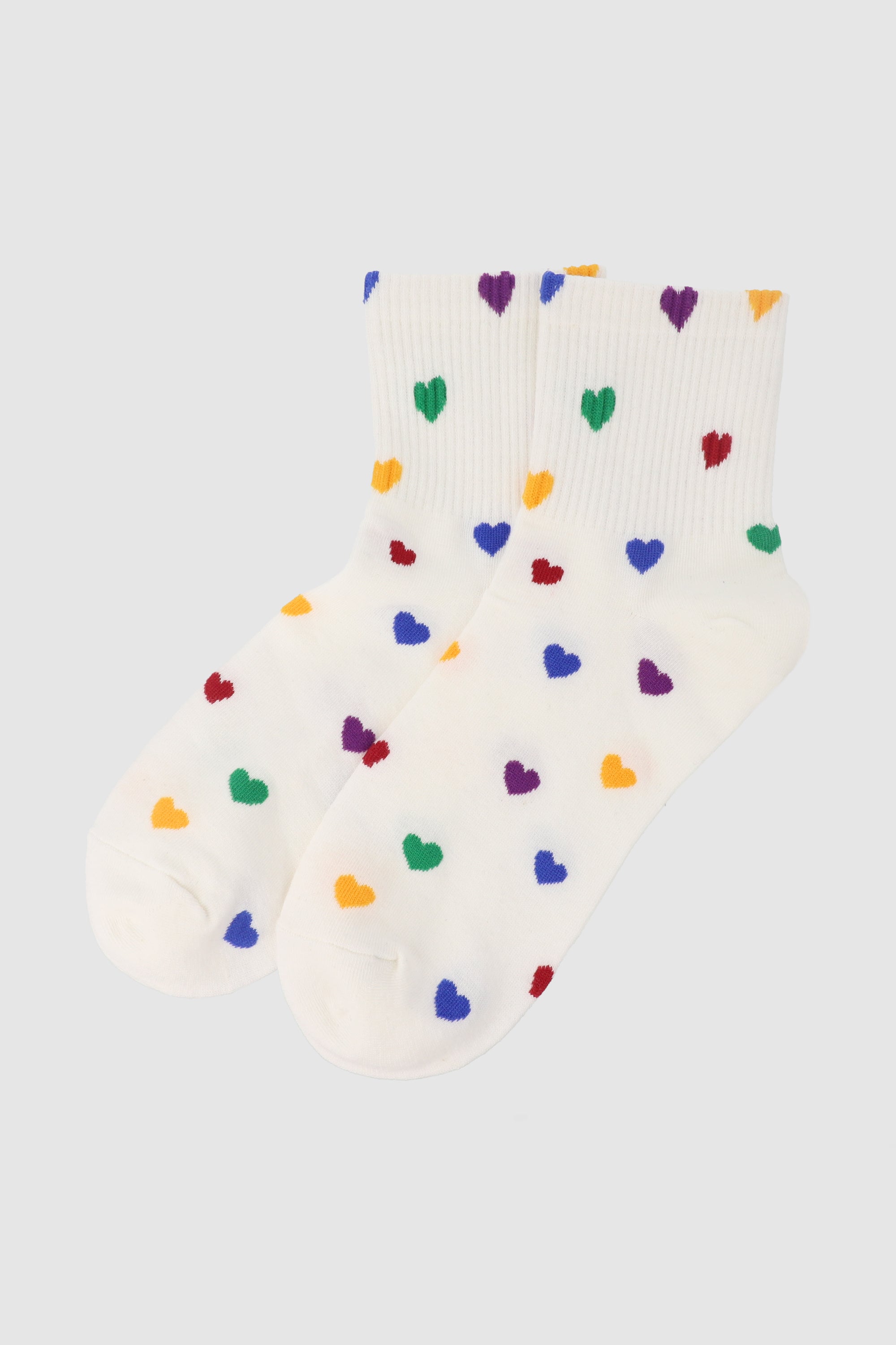 Multi heart sock MULTICOLORED