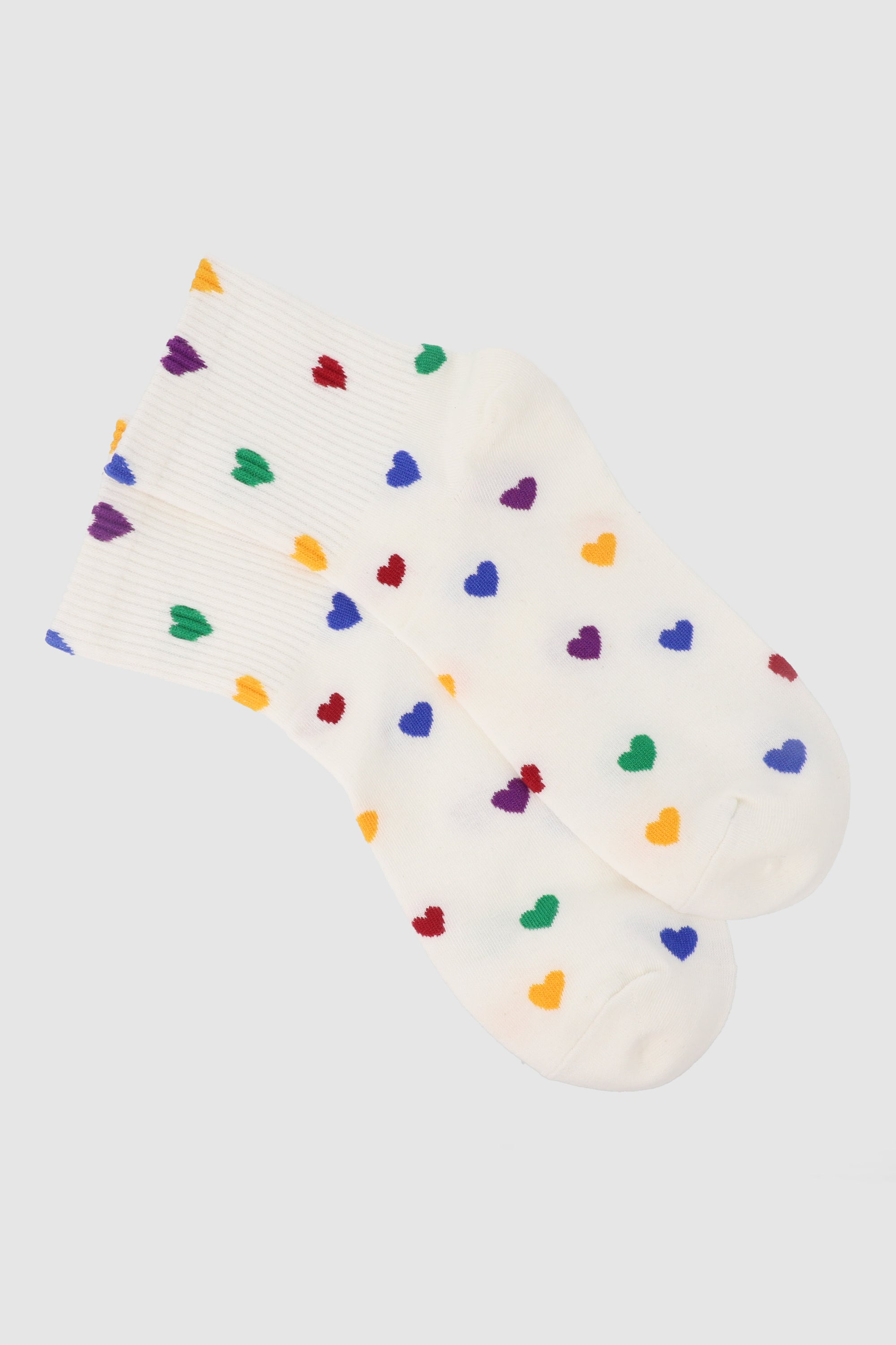 Multi heart sock MULTICOLORED