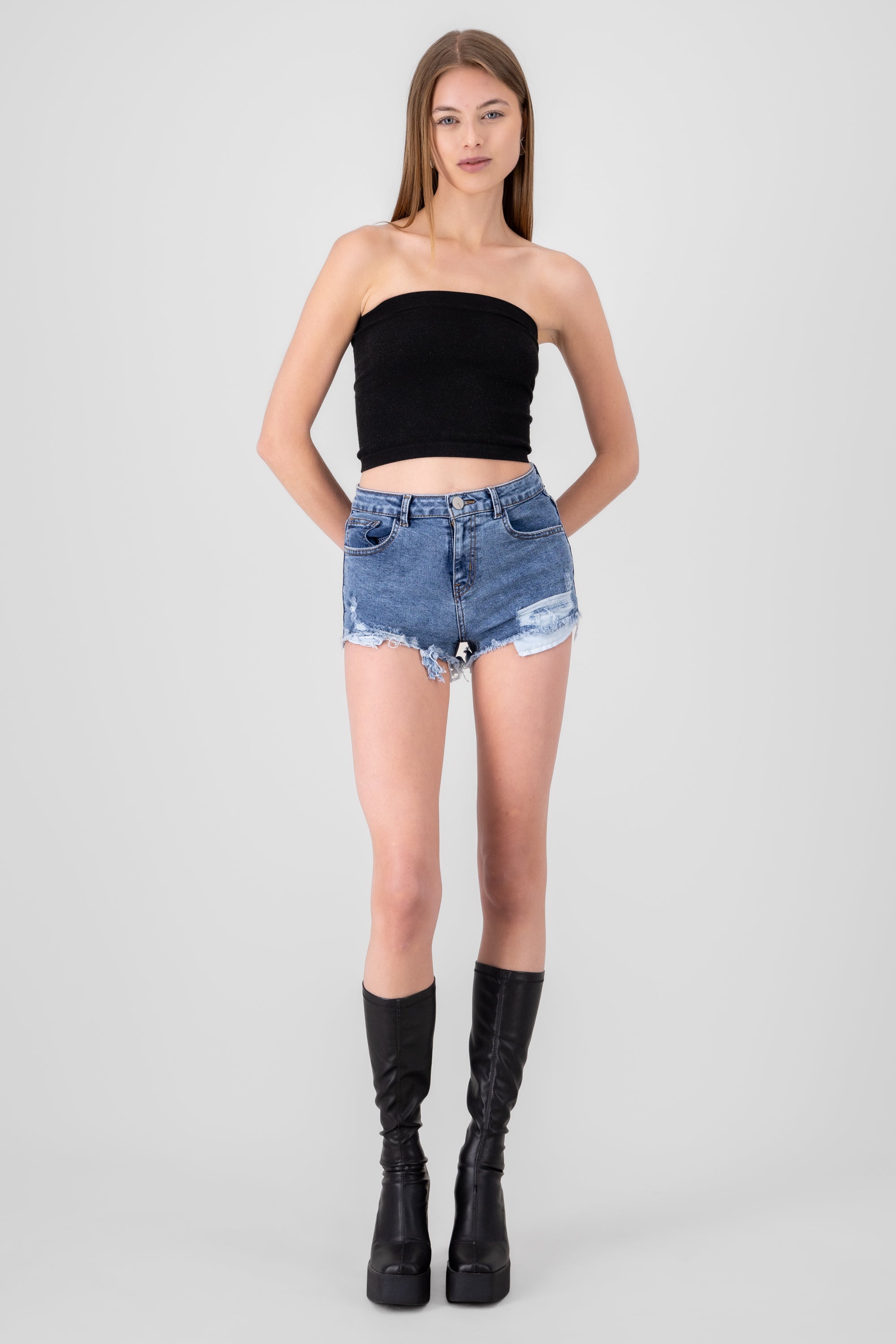 Denim short destruction Medium acid