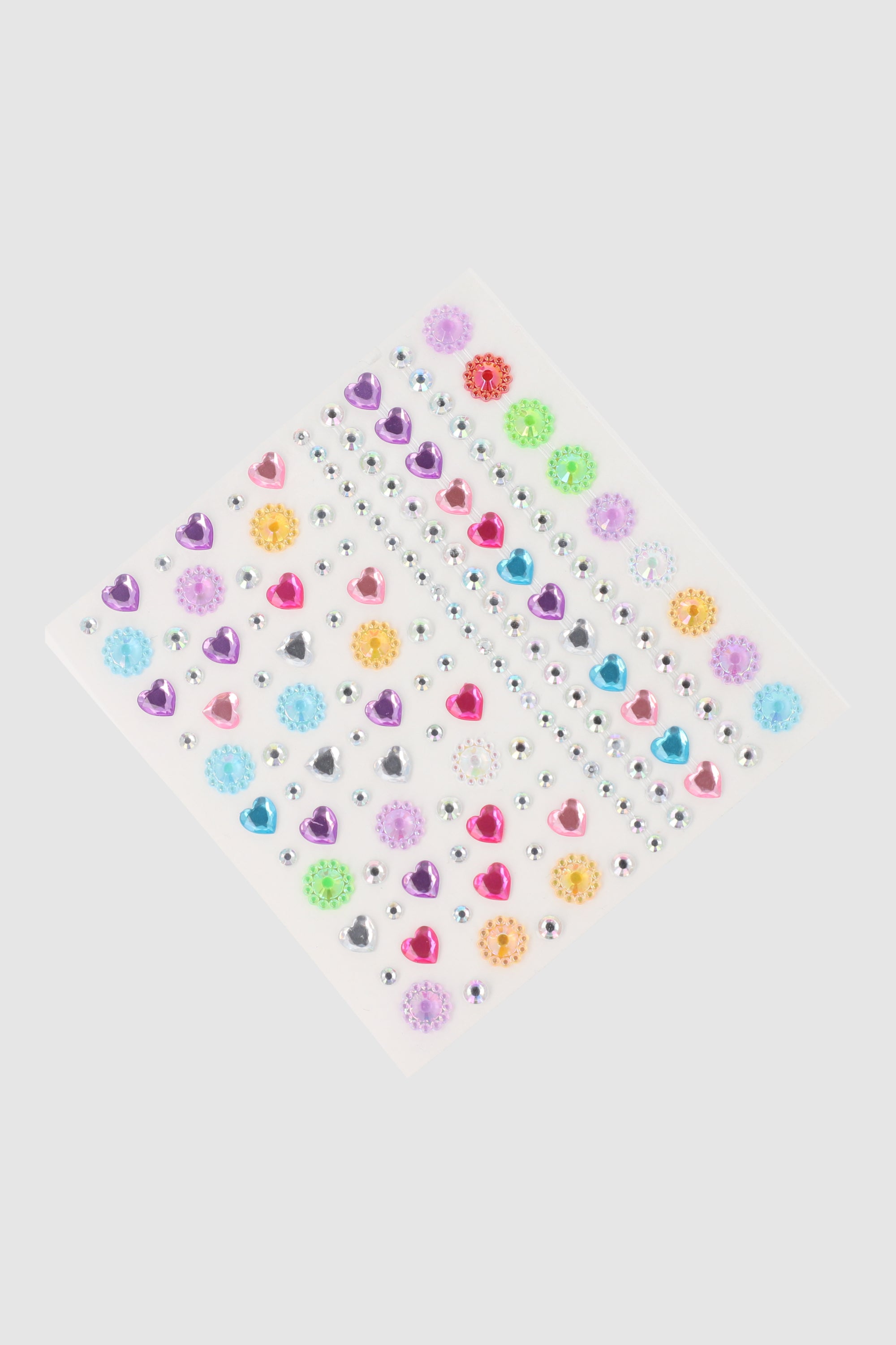 Brillos faciales corazones MULTICOLOR