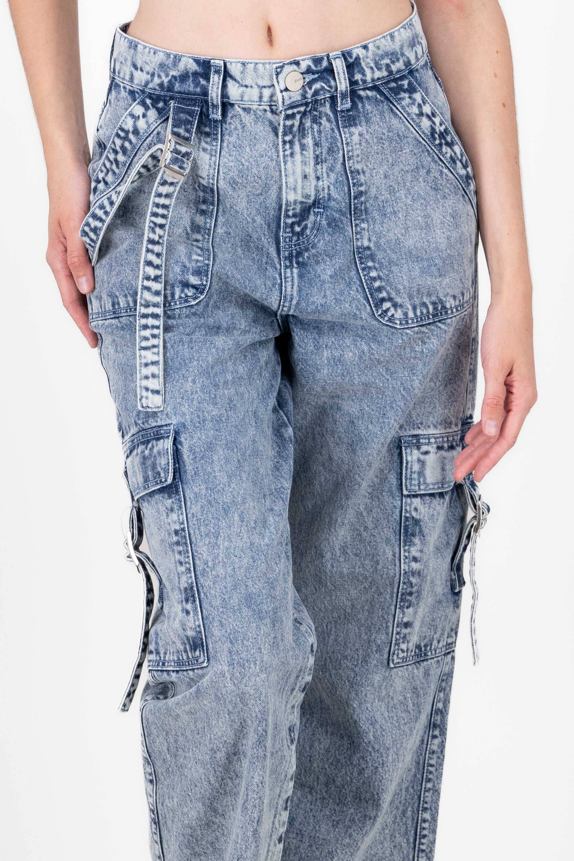 Jeans Cargo 2 Sting bags ACID WASH