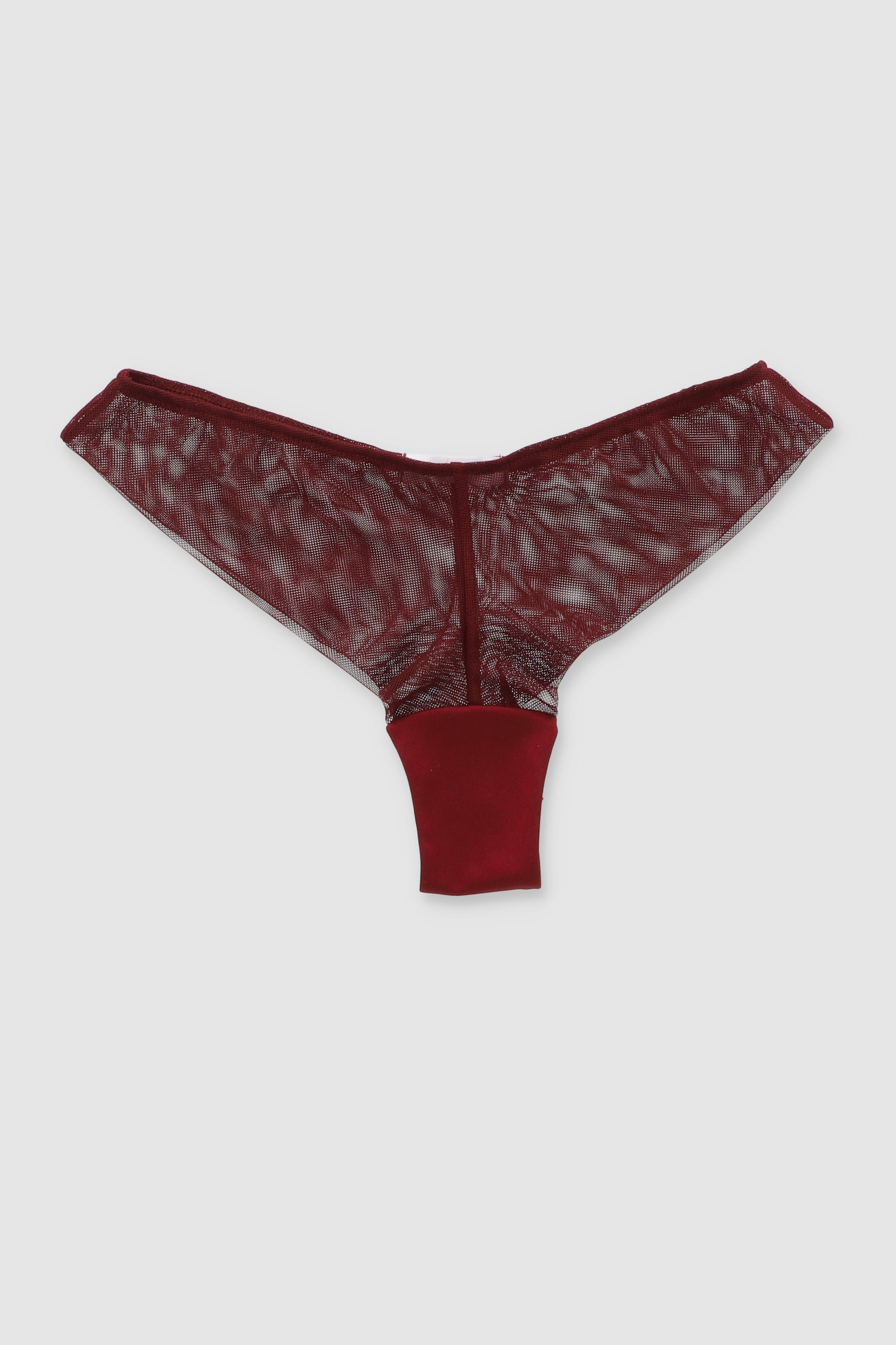 Tanga de mesh y licra VINO