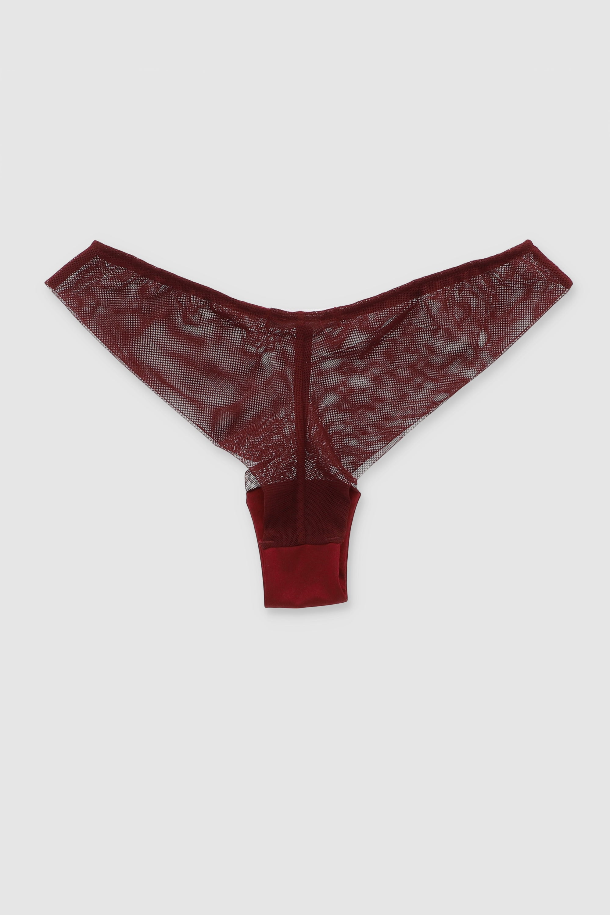 Tanga de mesh y licra VINO