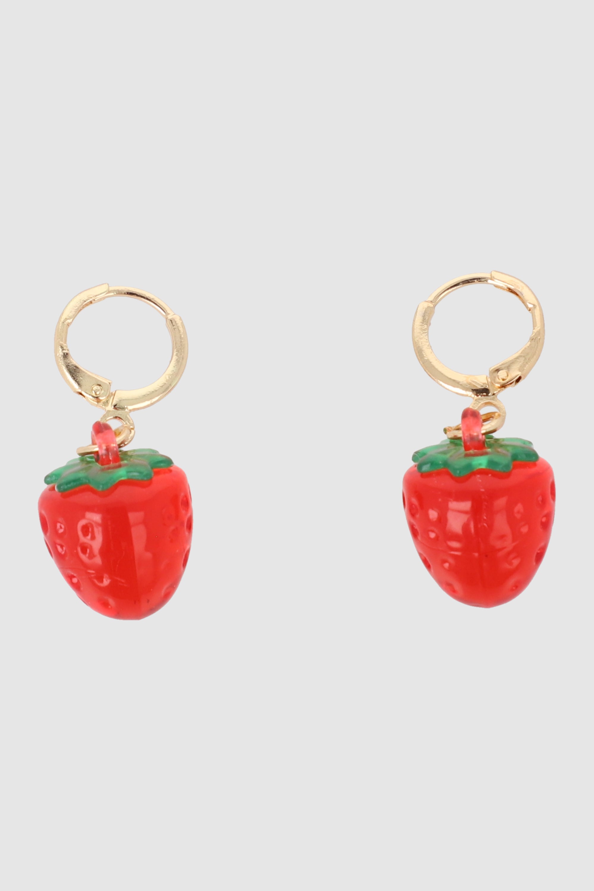 Acrylic strawberry earrings RED