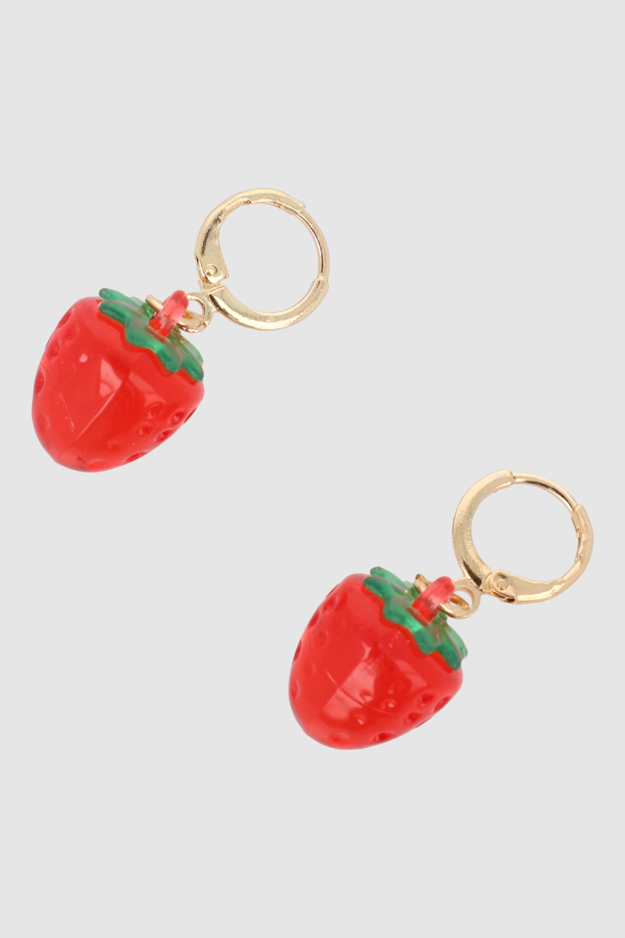 Acrylic strawberry earrings RED