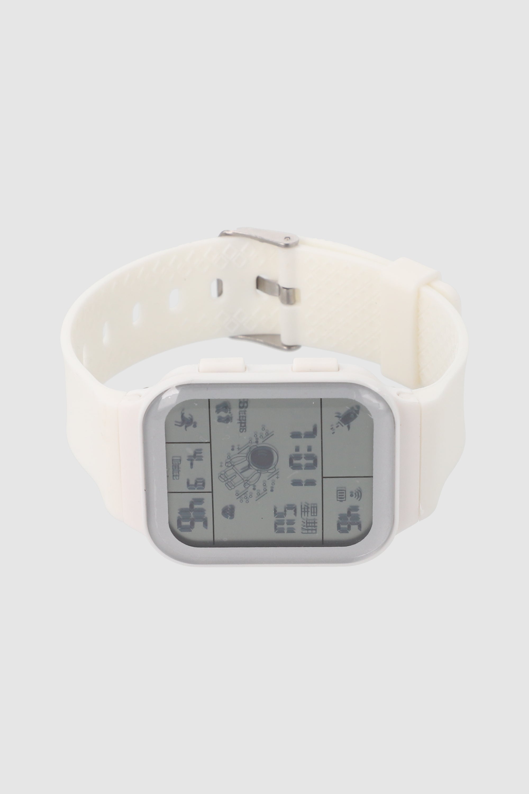 Reloj digital cuadrado BLANCO