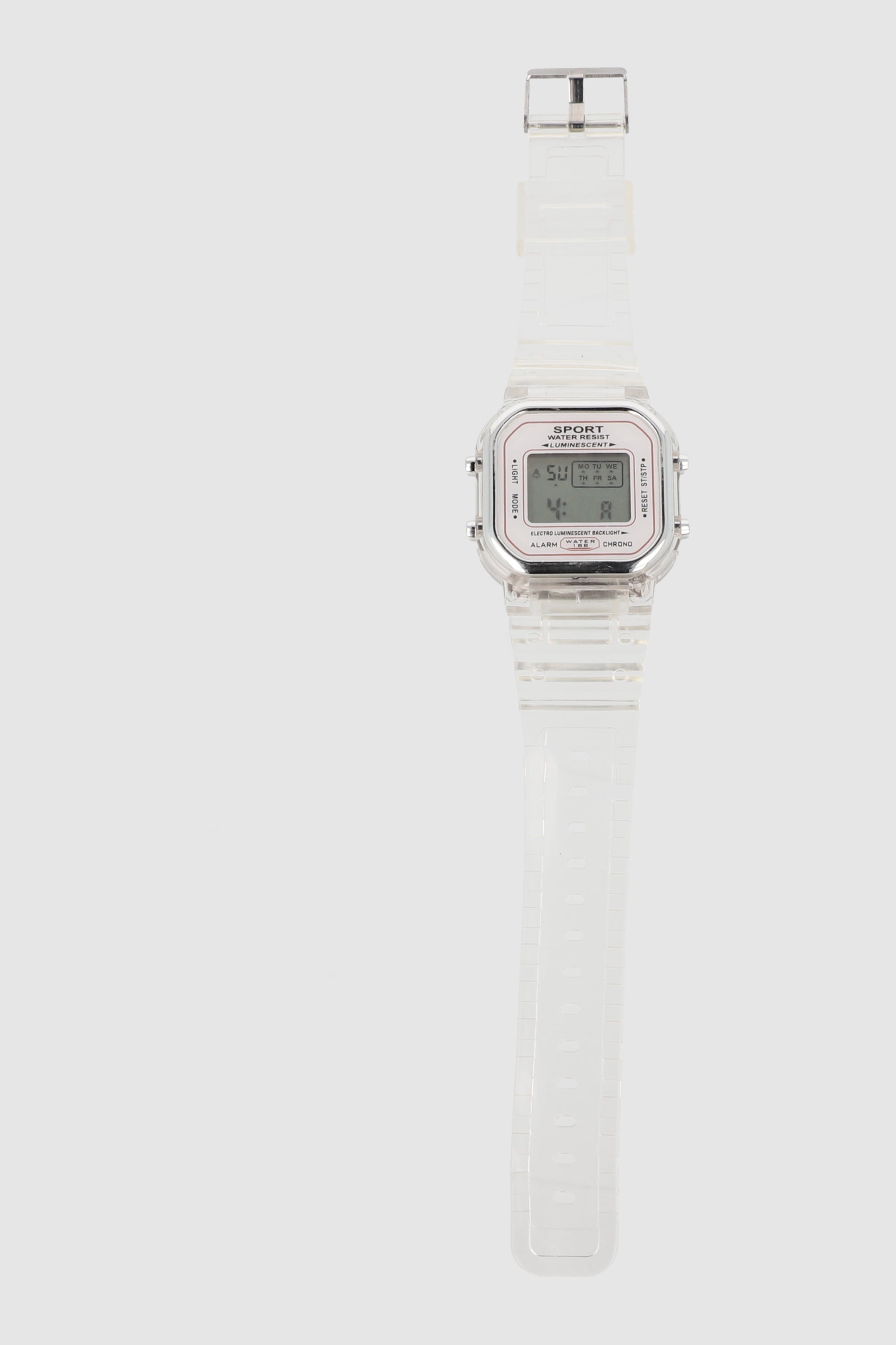 Reloj cuadrado retro PLATA