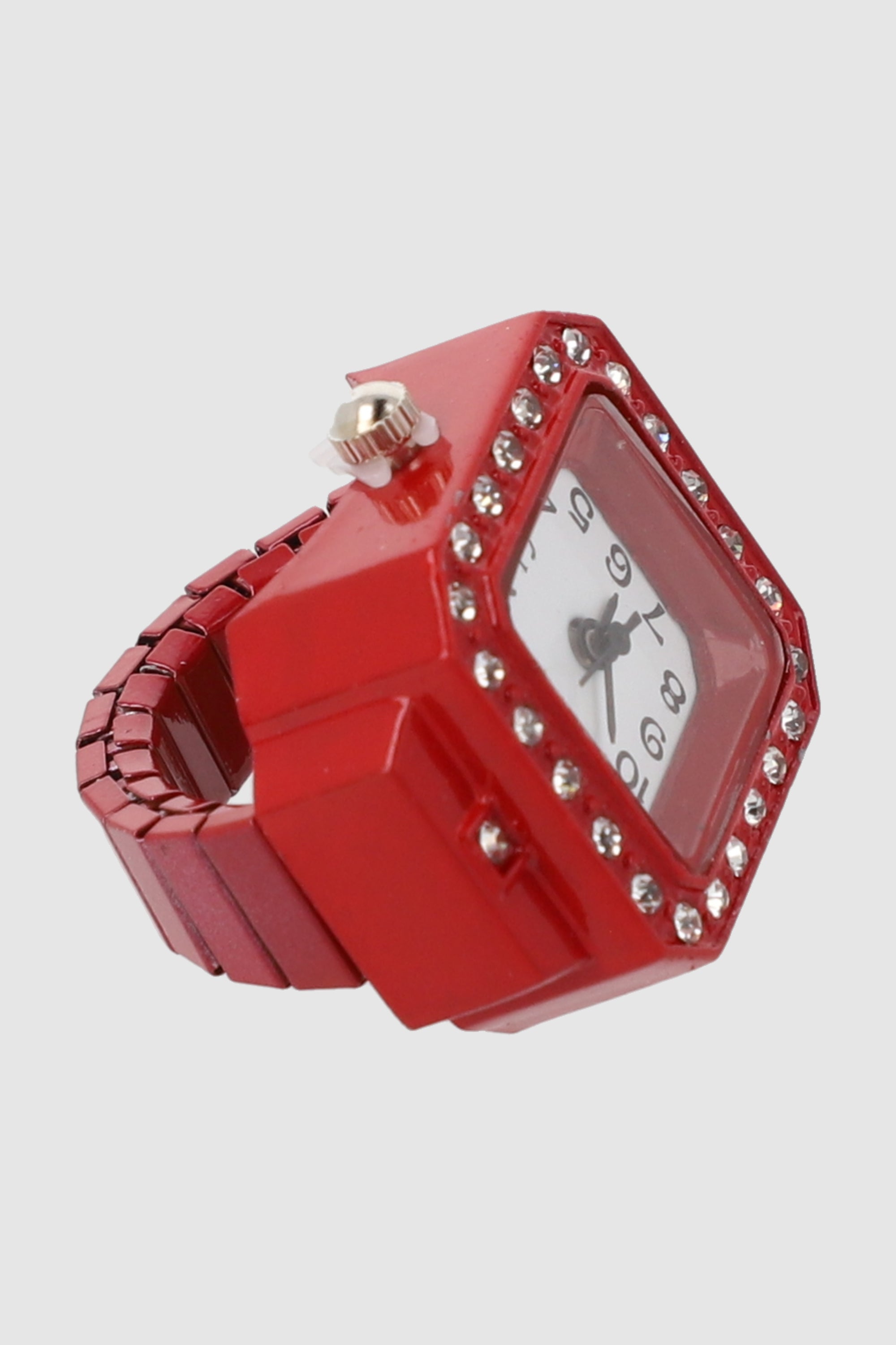 Anillo reloj cuadrado color ROJO