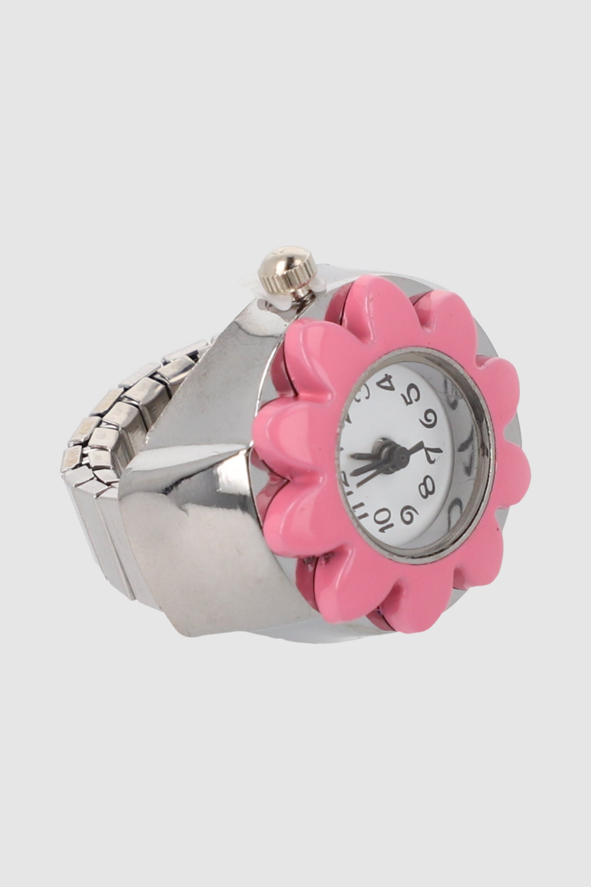 Anillo reloj flor color ROSA