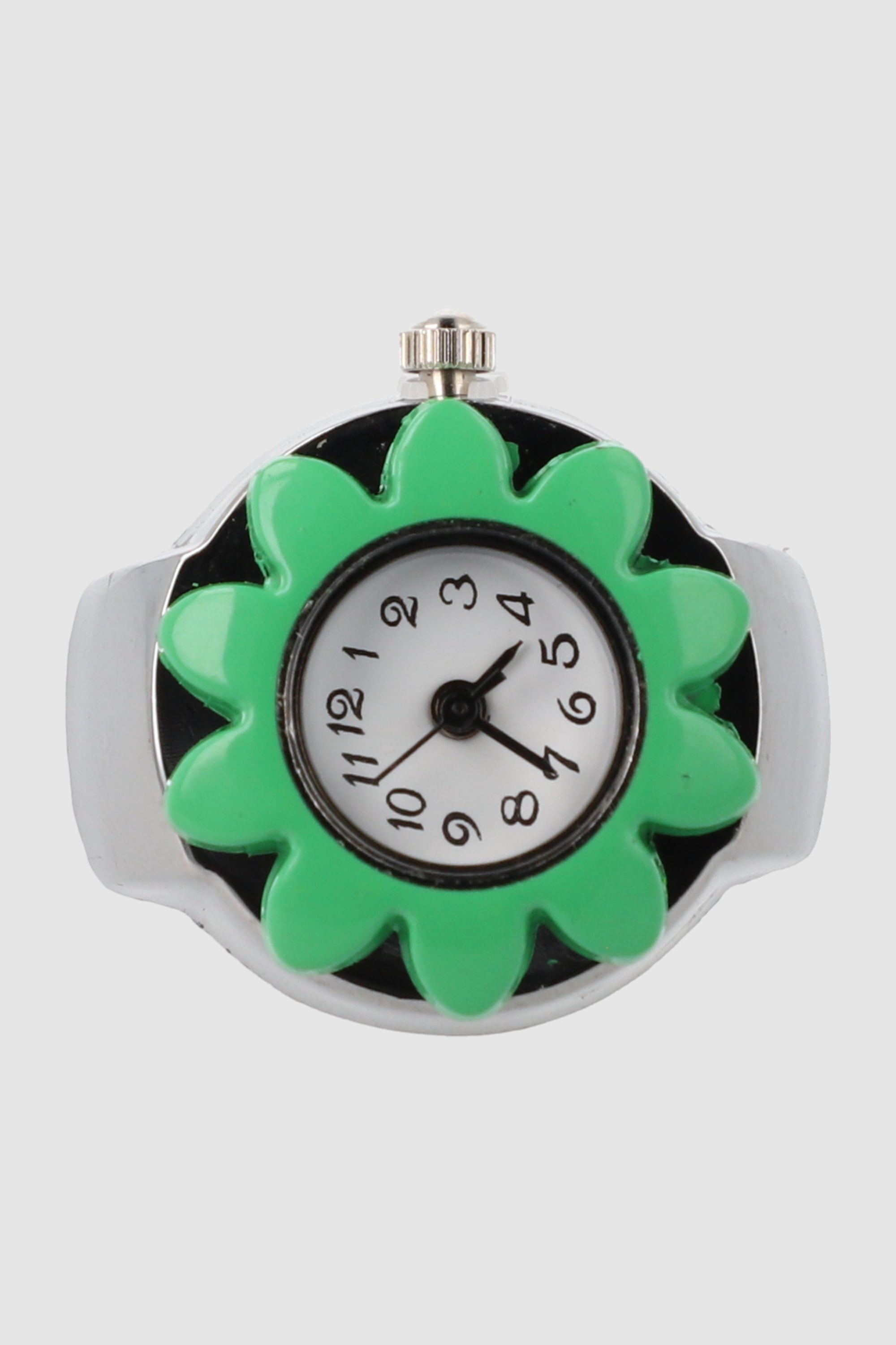 Anillo reloj flor color VERDE