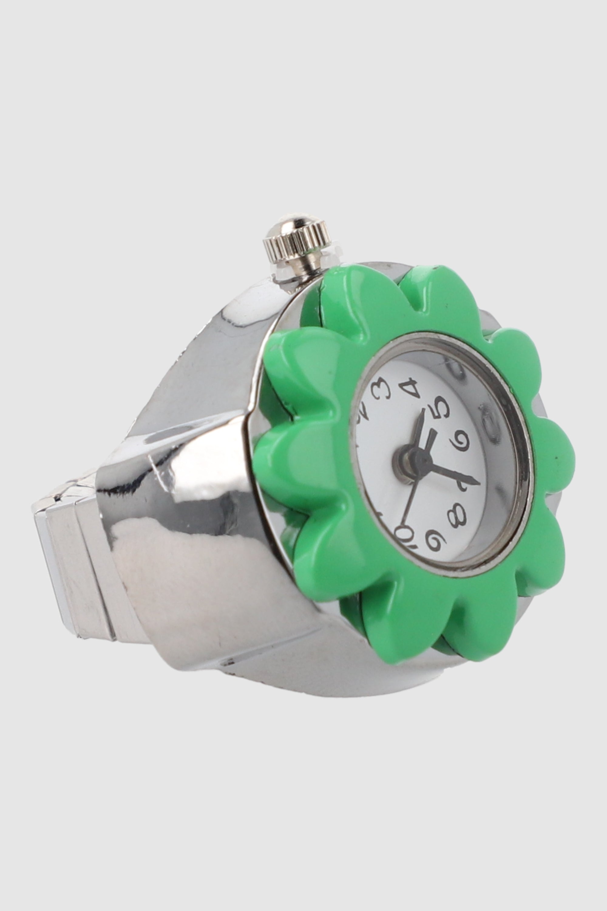 Anillo reloj flor color VERDE