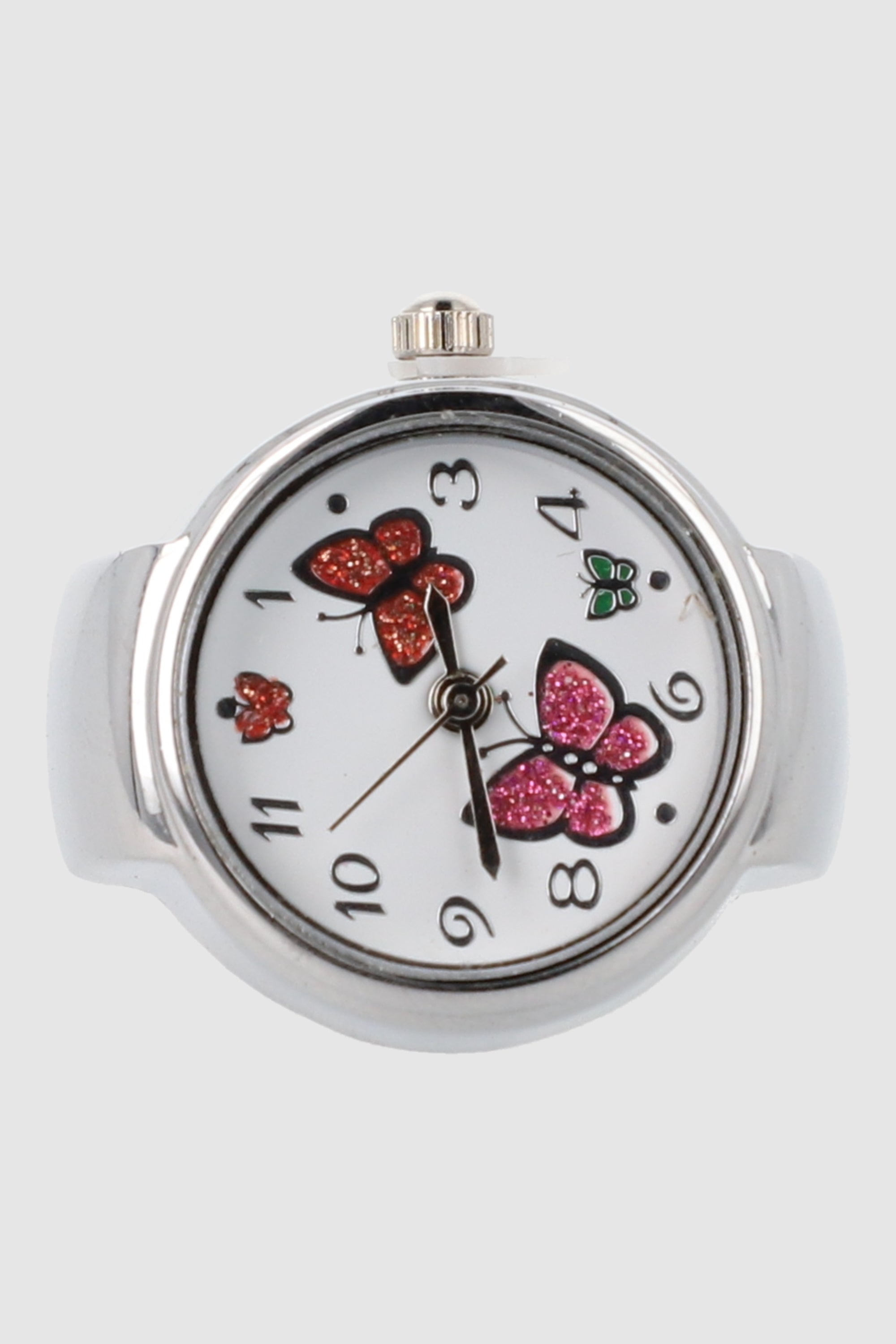 Anillo reloj mariposas PLATA