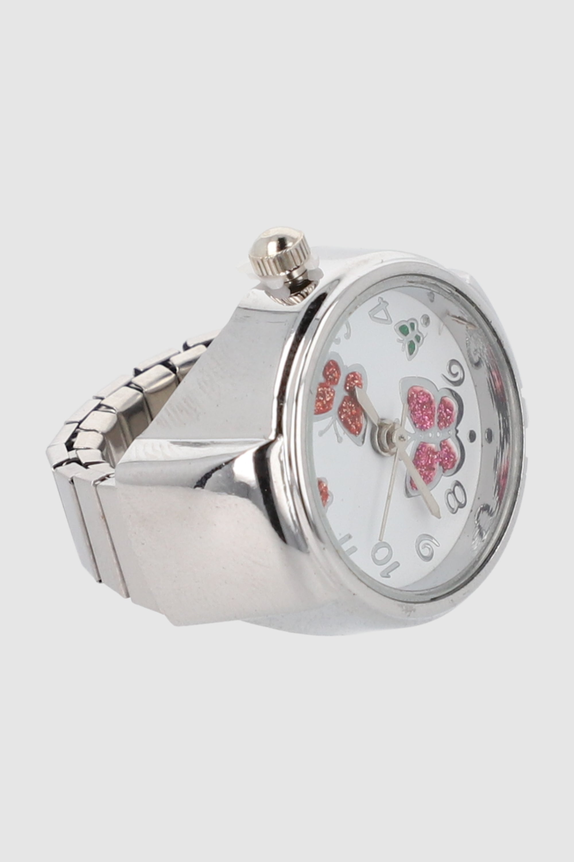 Anillo reloj mariposas PLATA