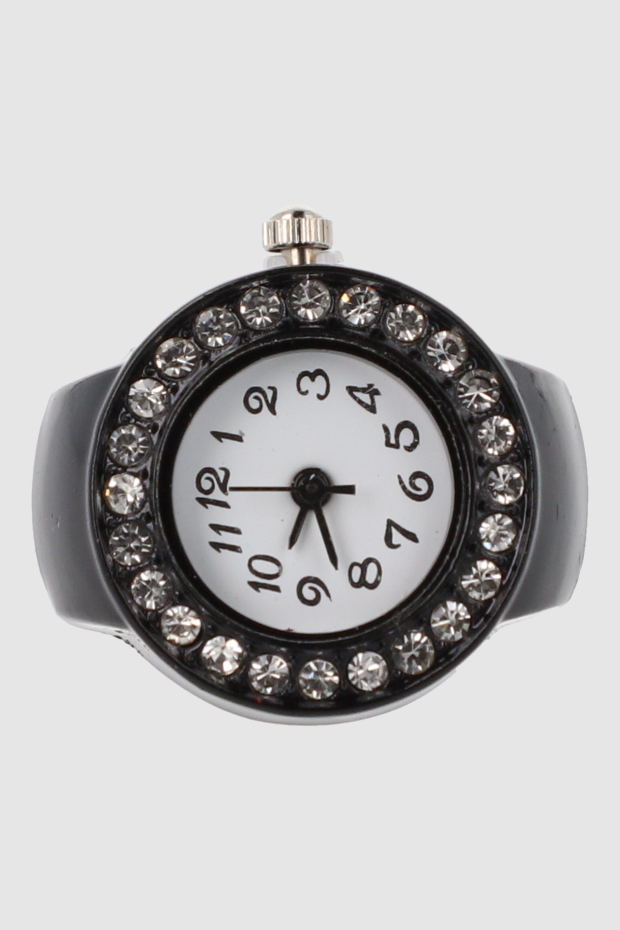 Anillo reloj brillos color NEGRO