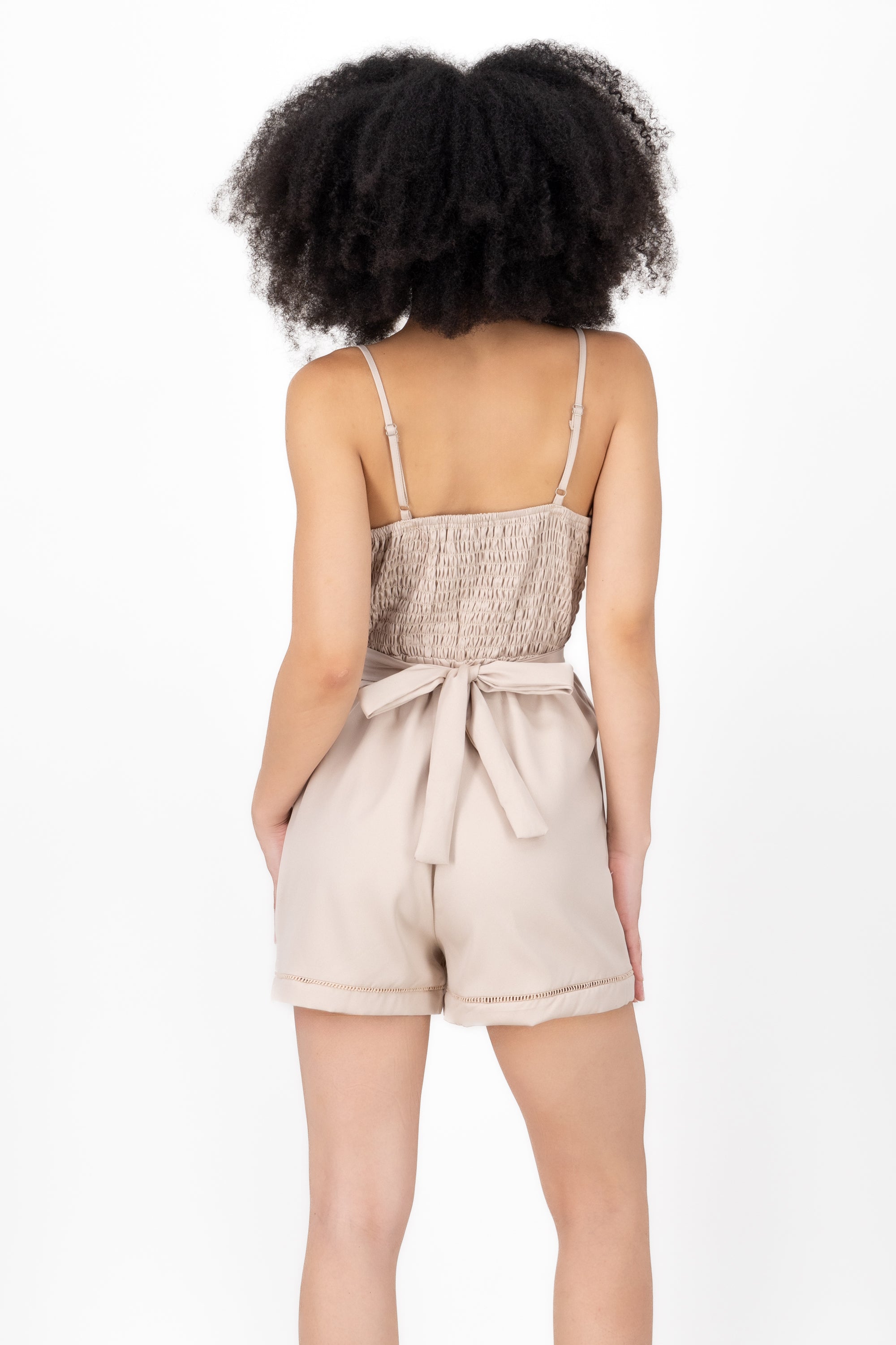 Romper escote en V cruzado Hypsters BEIGE