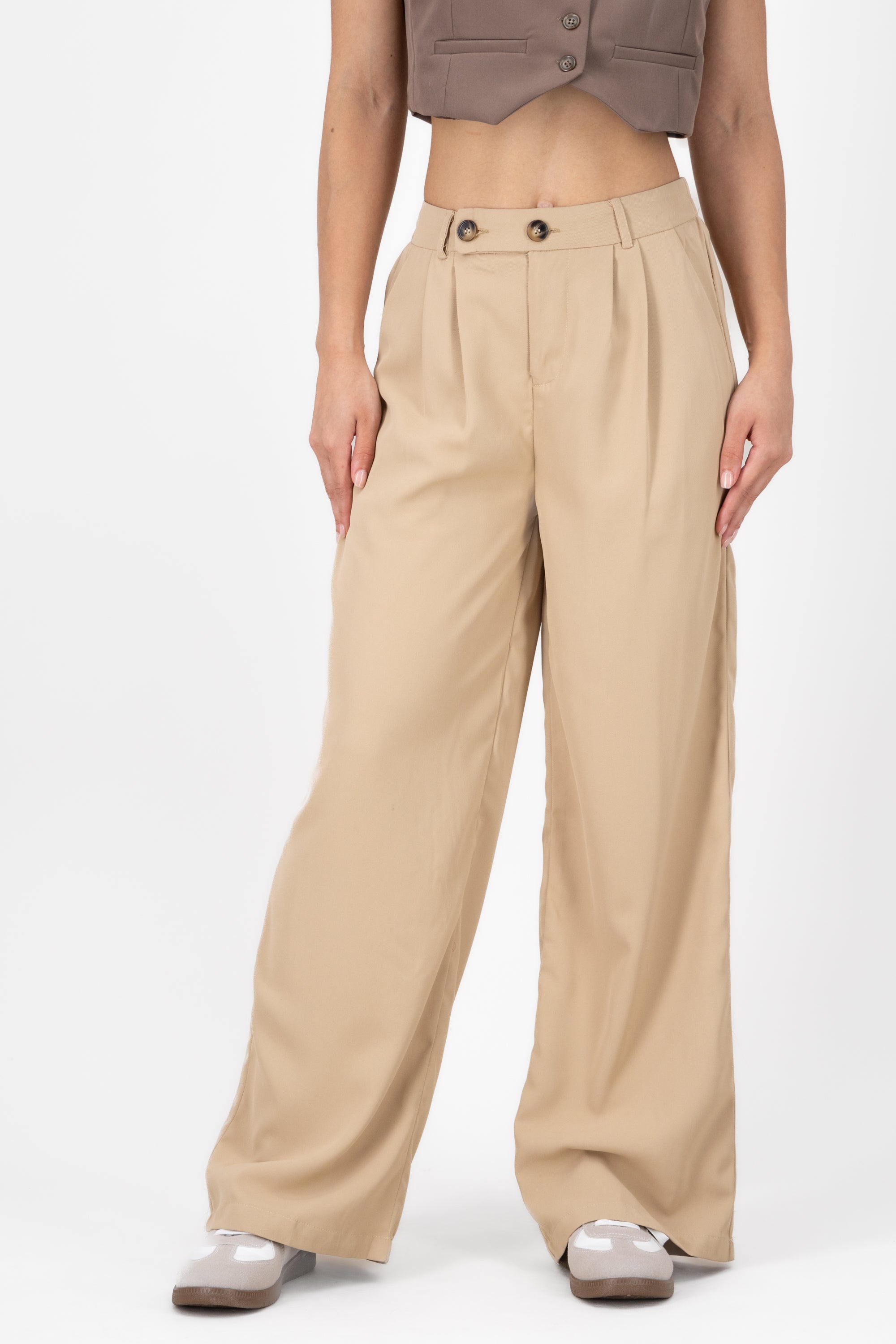 Pantalon sastre doble boton Hypsters BEIGE