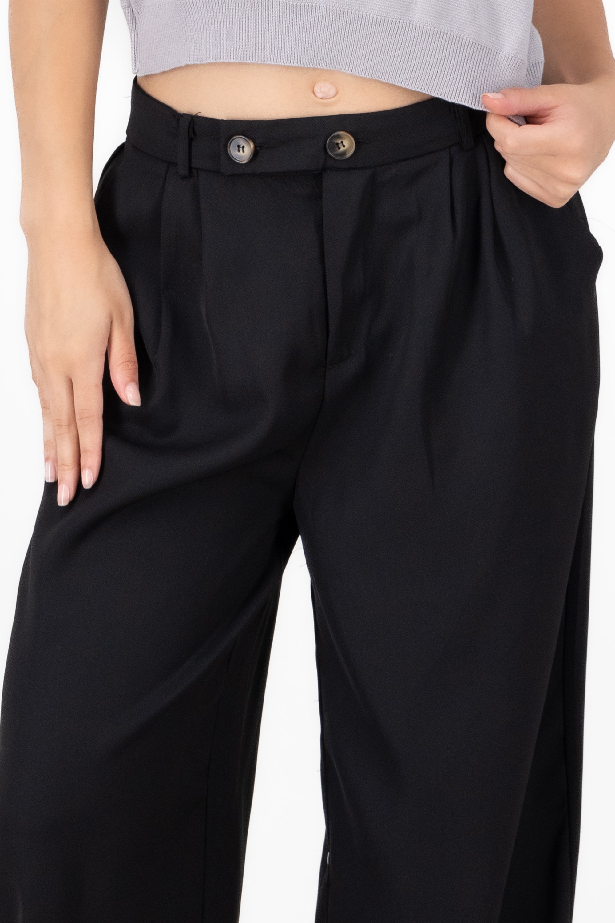 Pantalon sastre doble boton Hypsters NEGRO