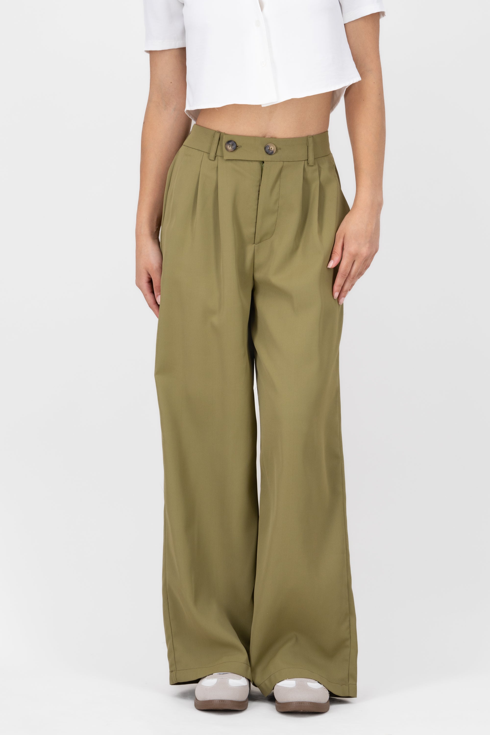 Pantalon sastre doble boton Hypsters OLIVO