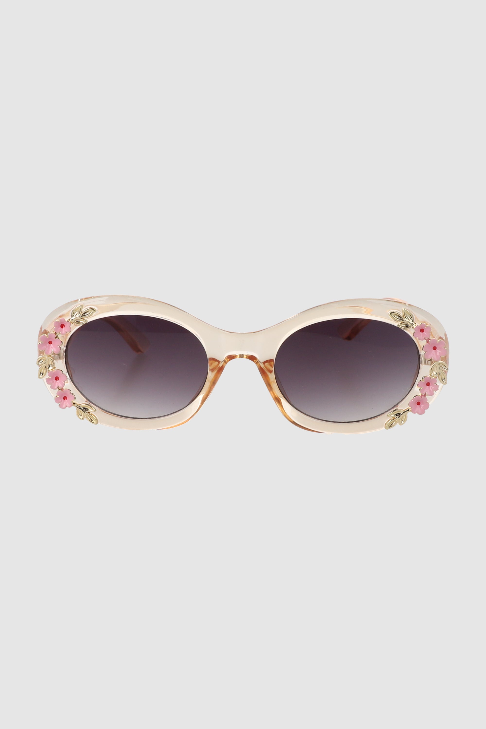 Lentes Ovalo Detalle Flores BEIGE