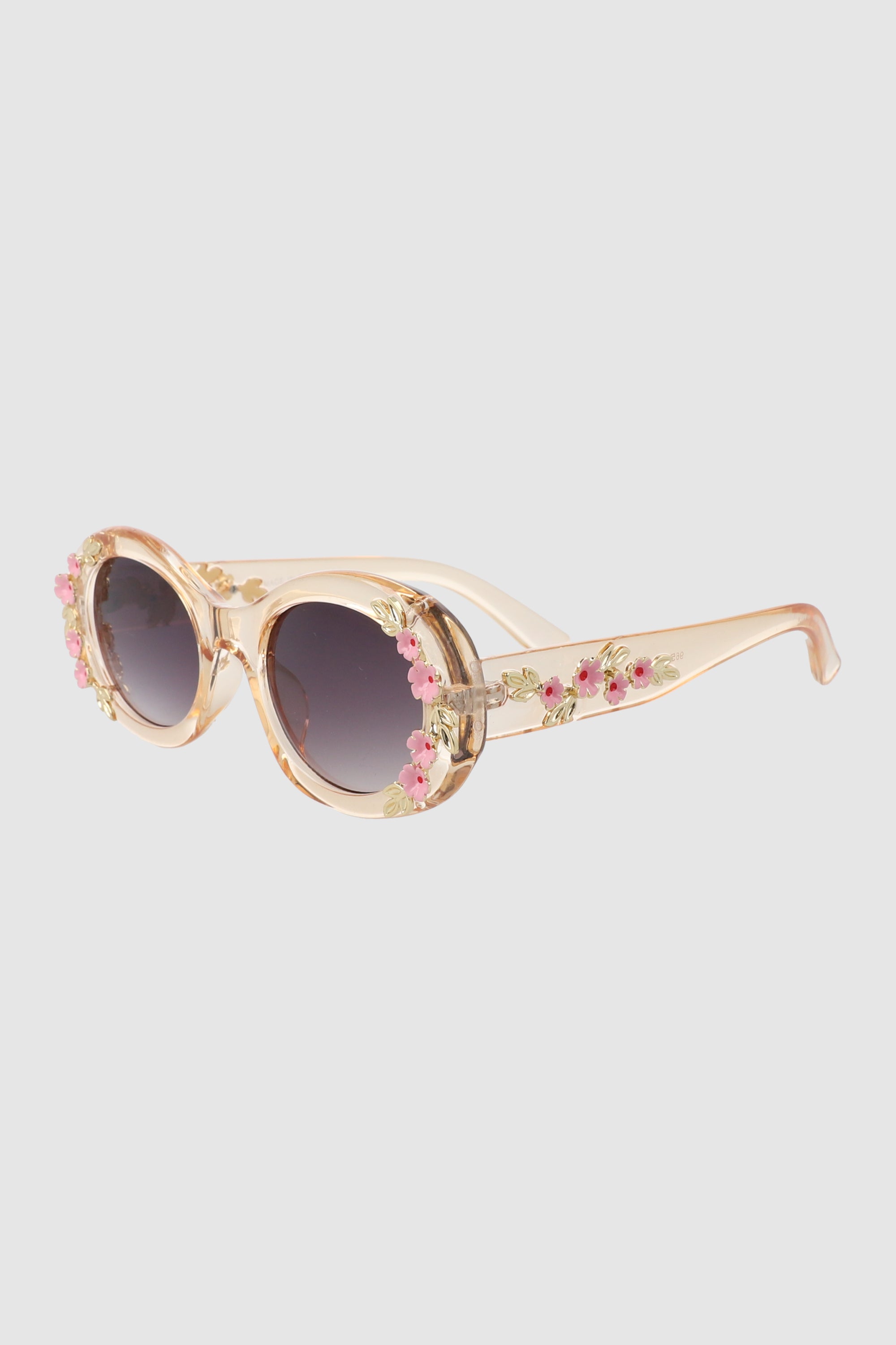 Lentes Ovalo Detalle Flores BEIGE