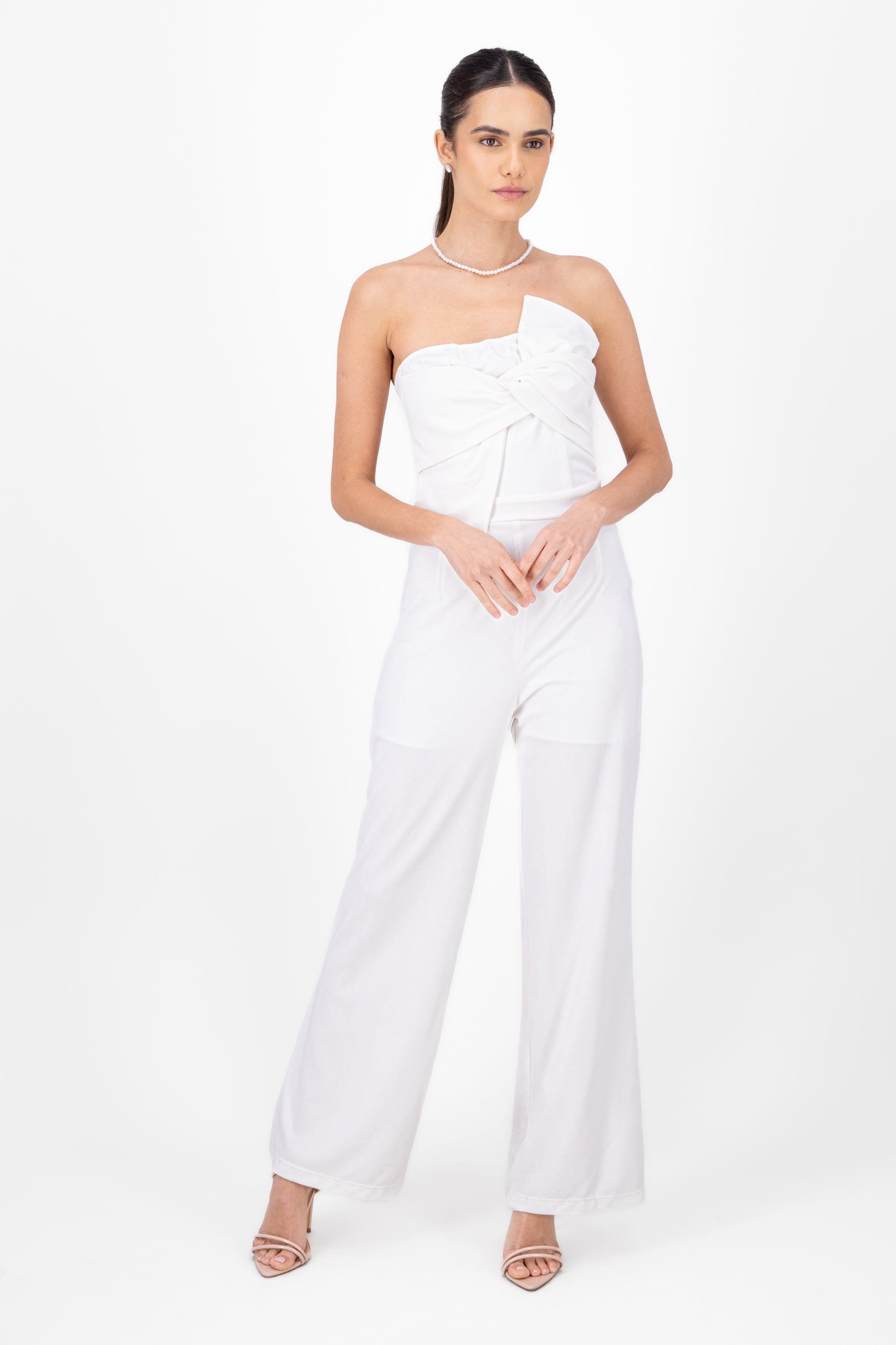 Jumpsuit strapless moño top Hypsters BLANCO