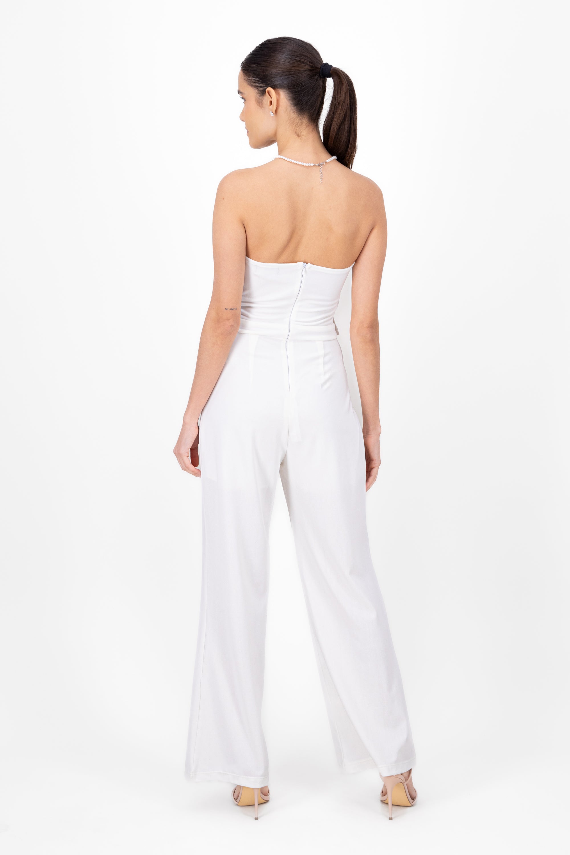 Jumpsuit strapless moño top Hypsters BLANCO