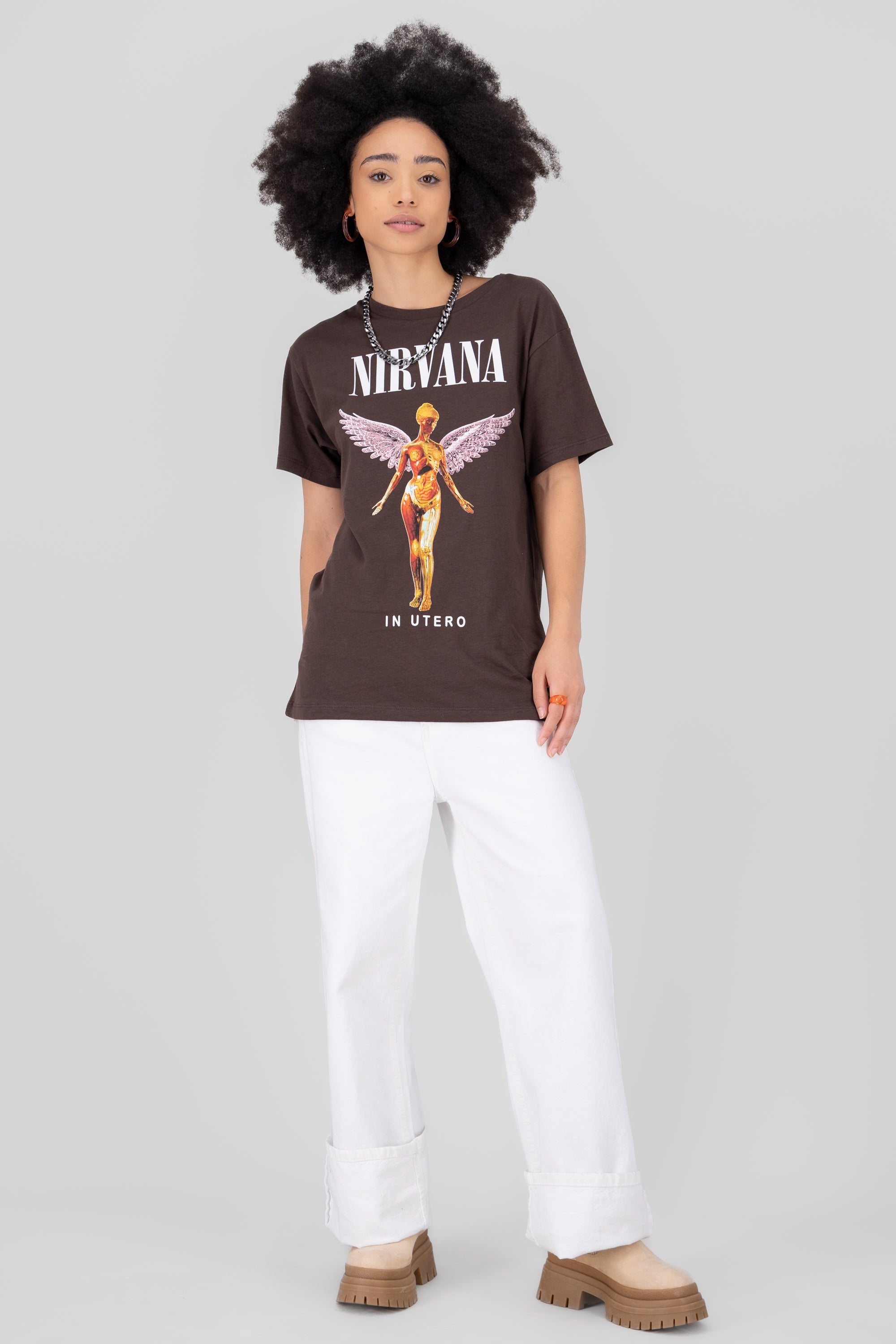 Playera Nirvana manga corta CAFE COMBO