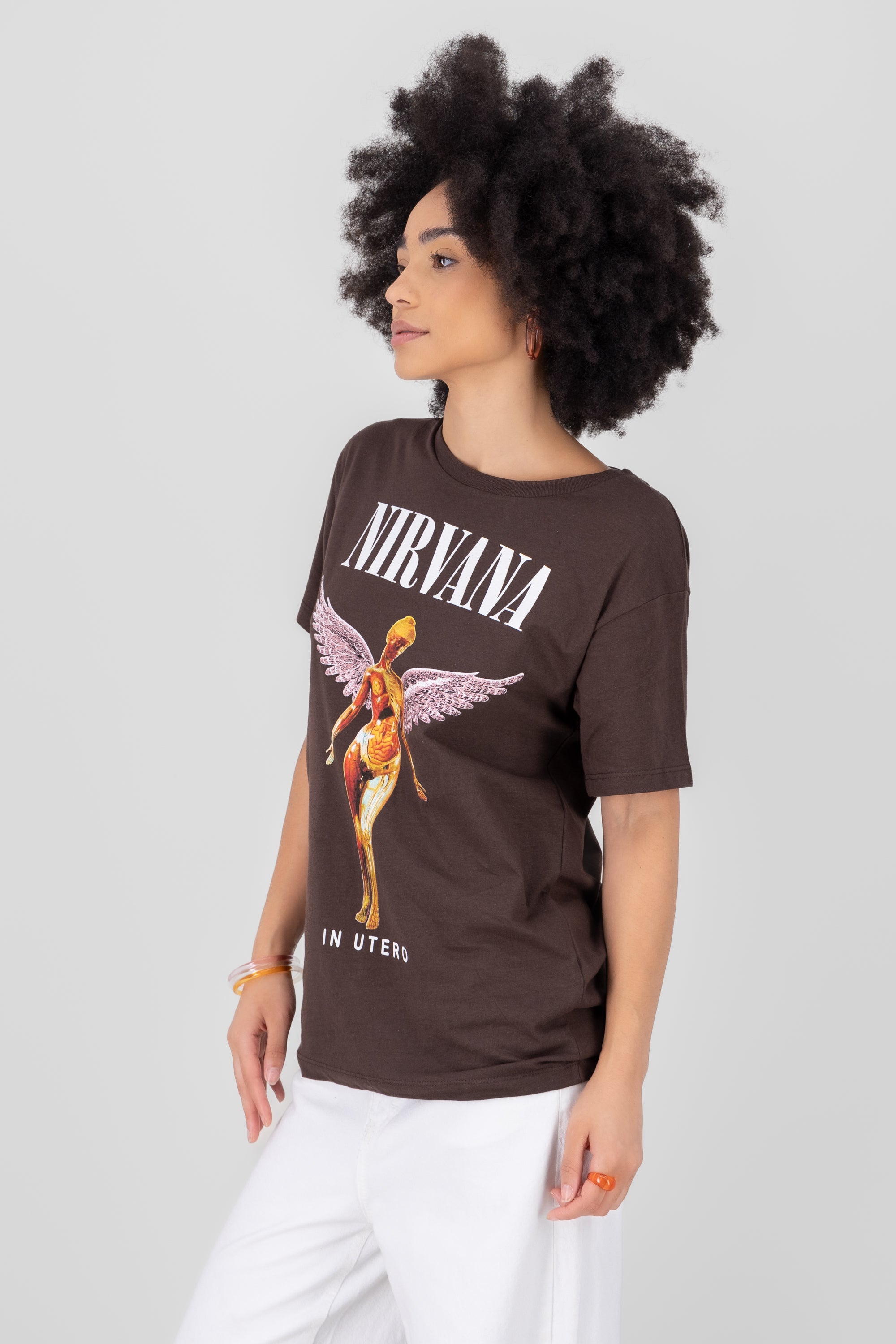 Playera Nirvana manga corta CAFE COMBO