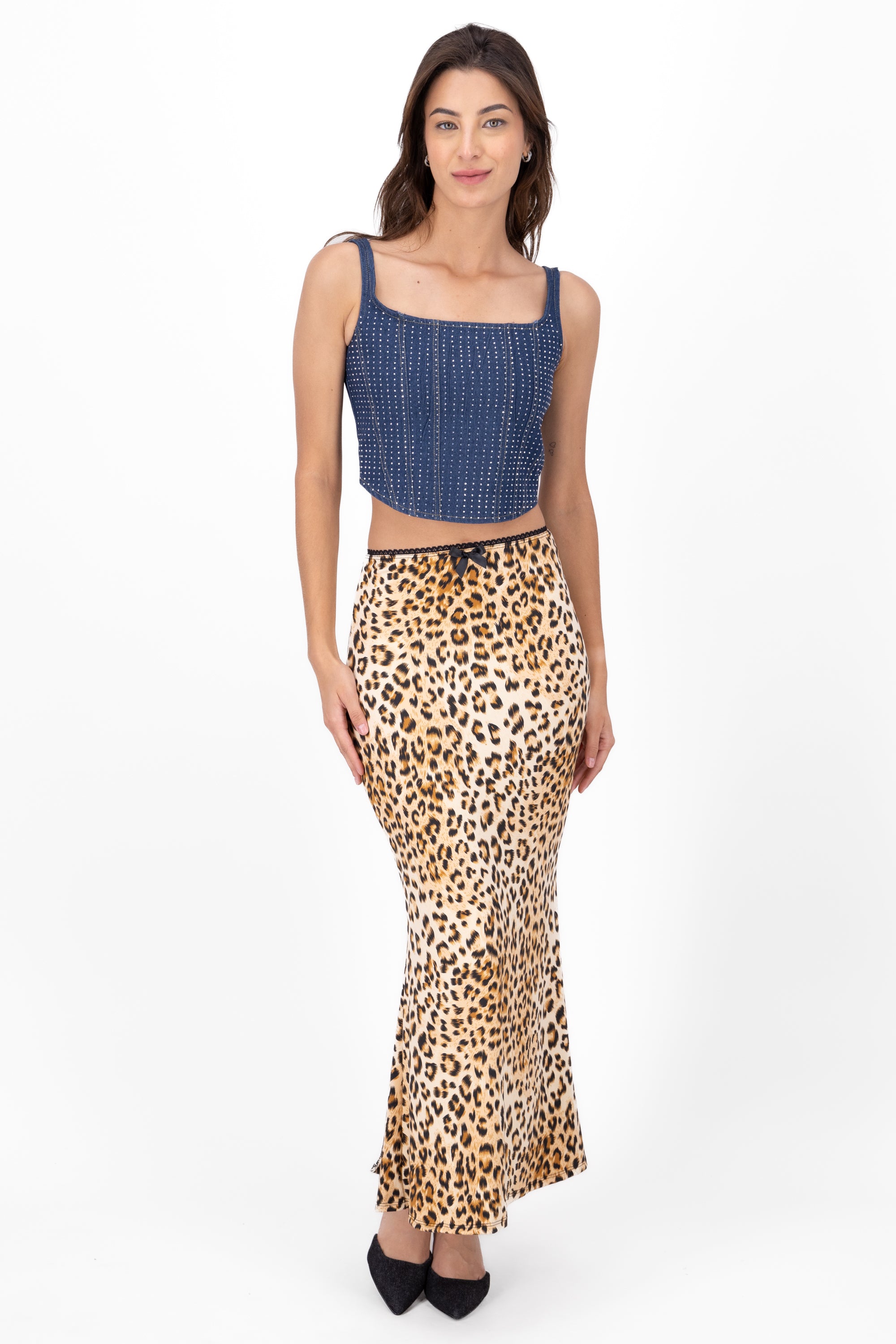 Maxi Leopard Maxi Skirt CAFE COMBO