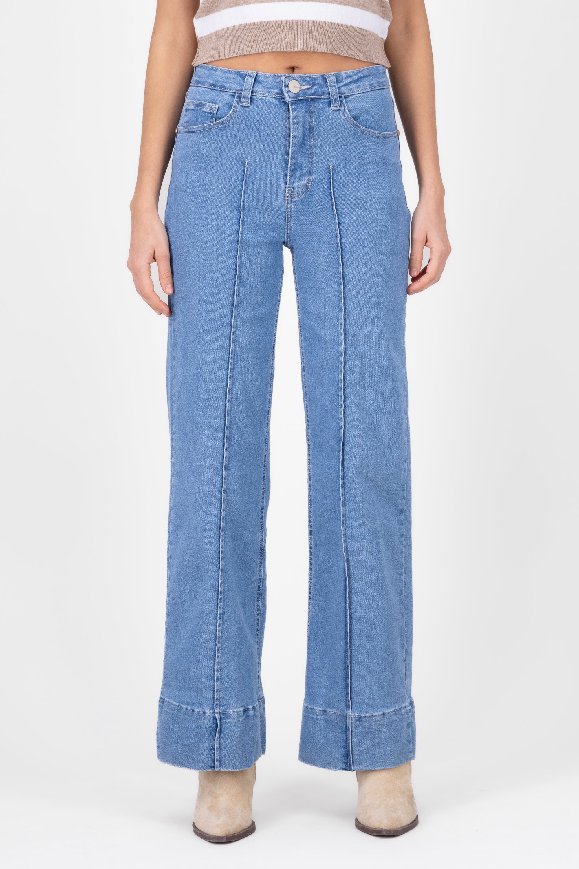 Jeans wide leg tweezers Light Wash