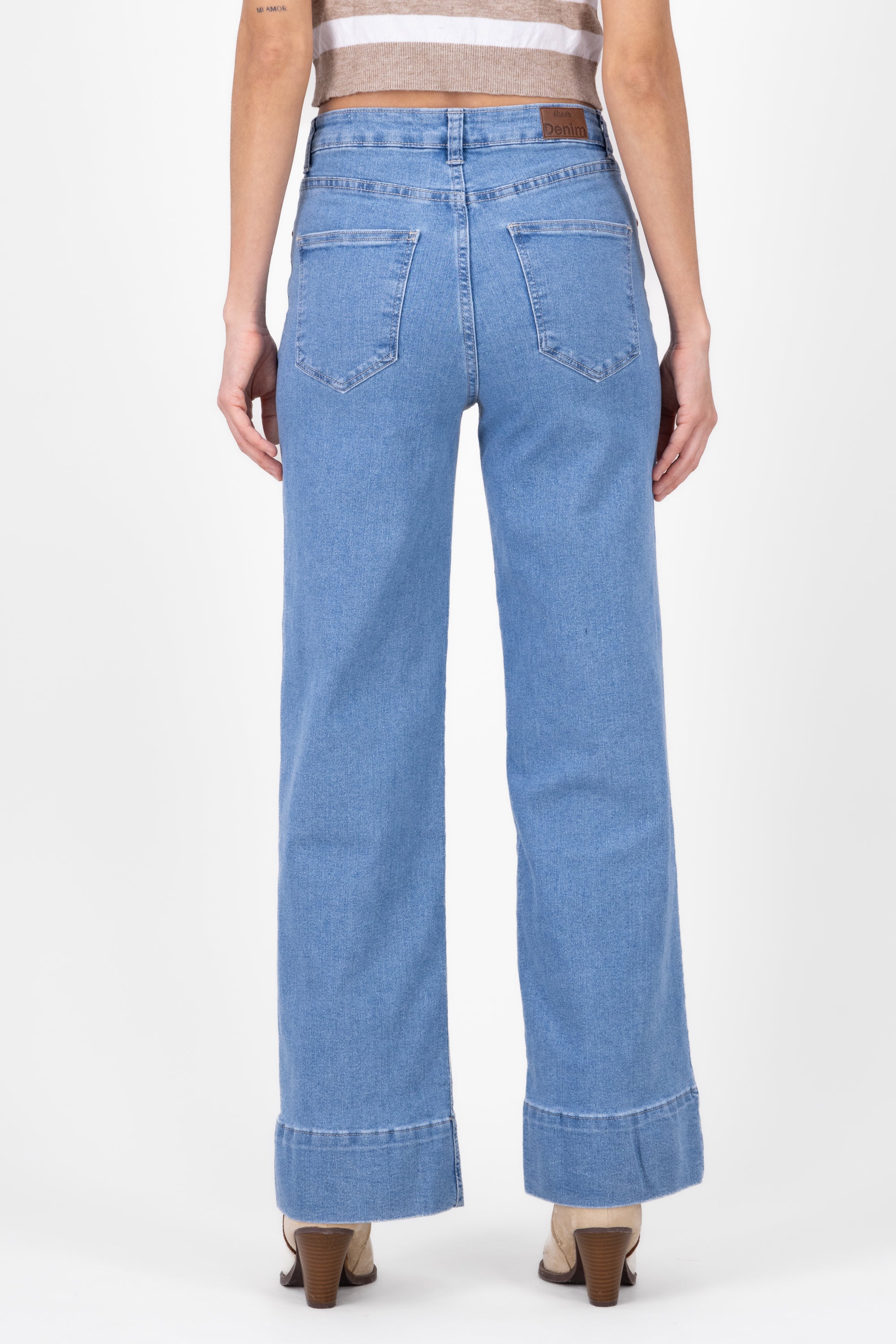 Jeans wide leg tweezers Light Wash