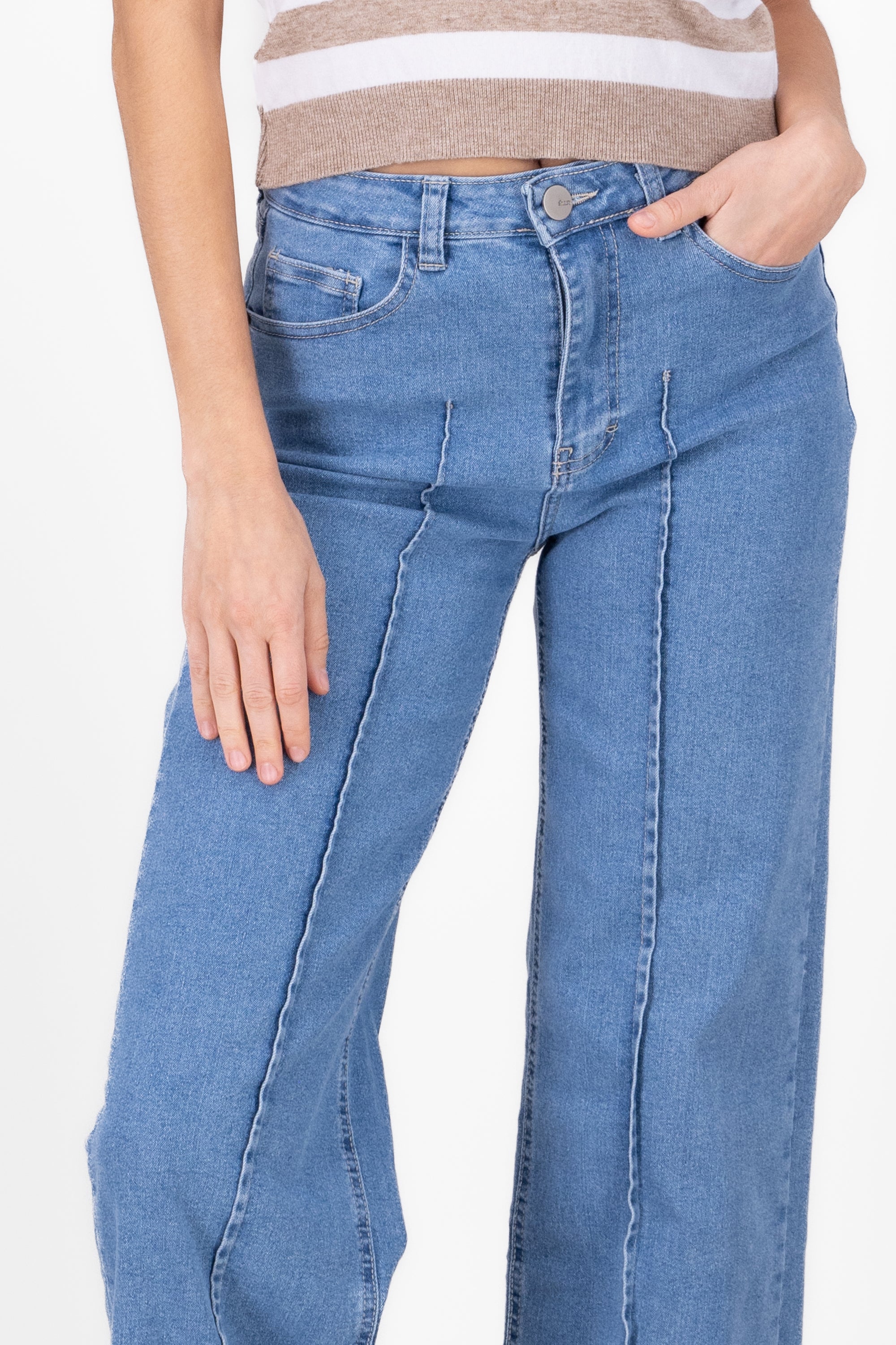 Jeans wide leg tweezers Light Wash